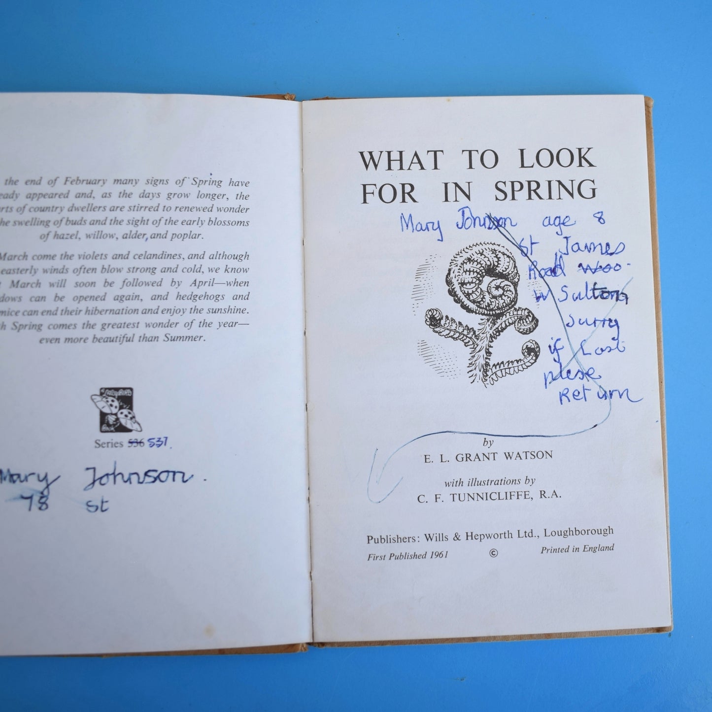 Vintage 1950s Damaged Ladybird Books For Craft