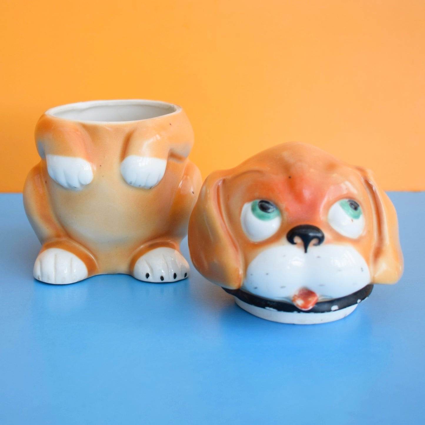 Vintage 1930s Ceramic Dinkie Dog Jar - Chloe Preston
