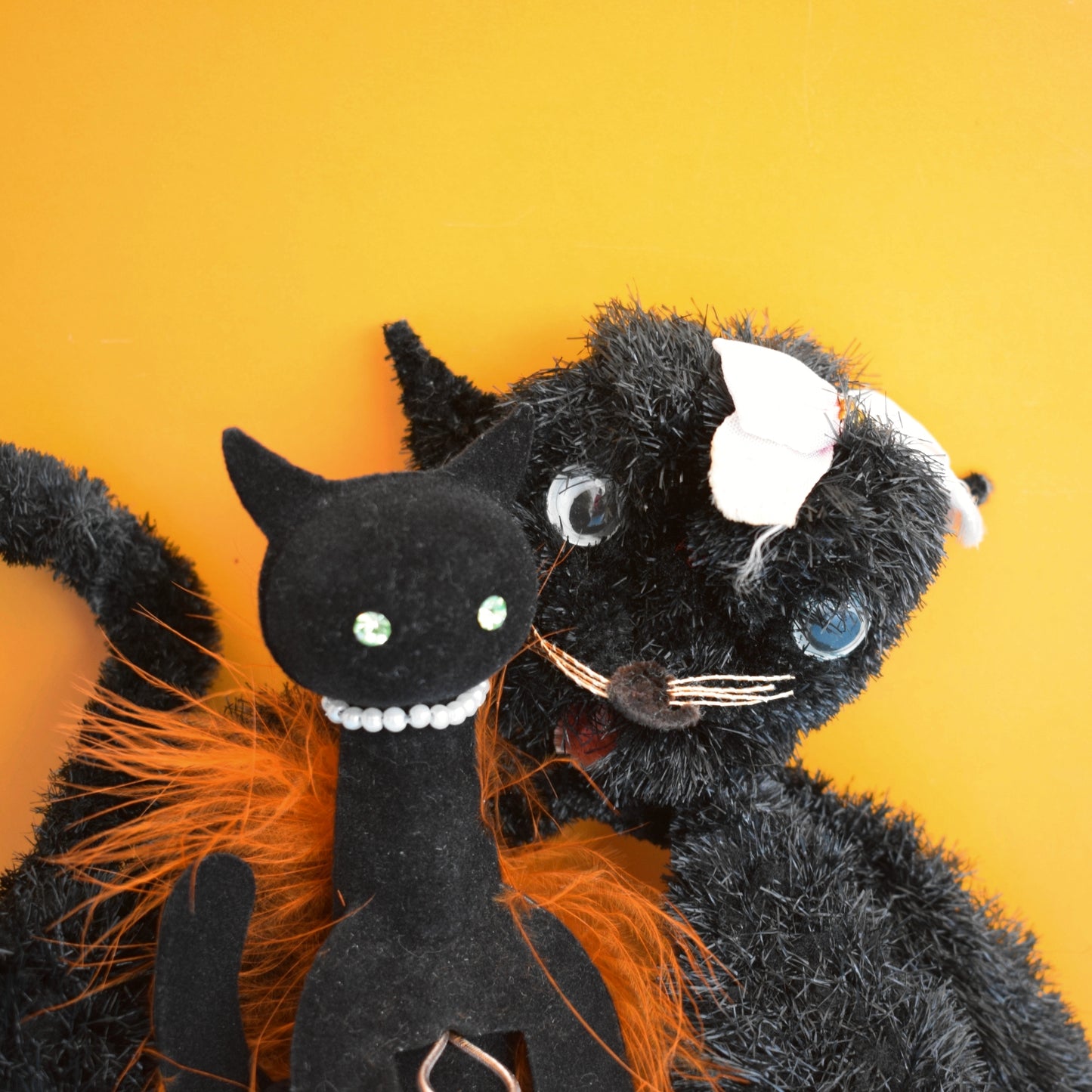 Vintage 1960s Max Factor Exuberance Black Cat / Chenille Black Cat by Pineapple Retro