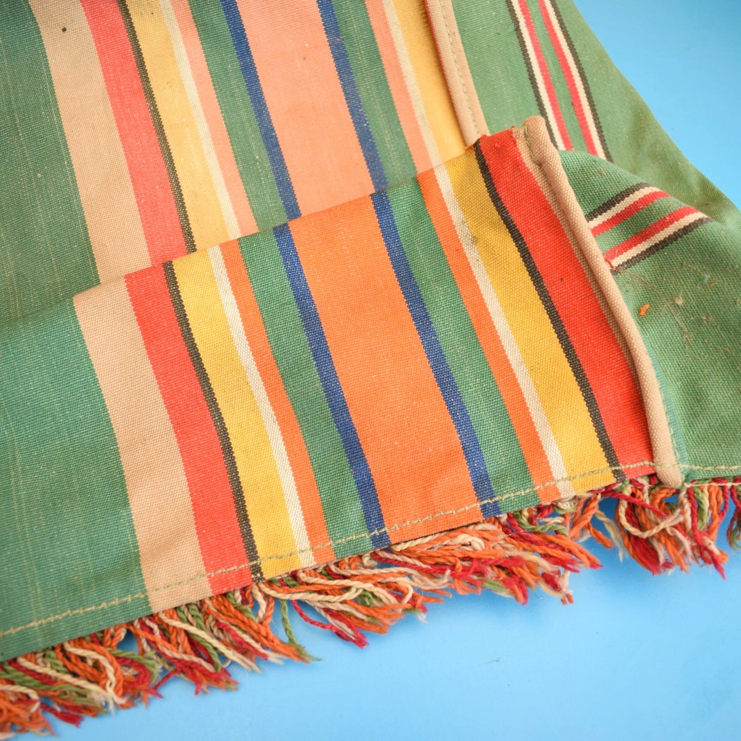 Vintage 1950s Deckchair Canvas / Beach Curtains / Craft - Stripes by Vintage
