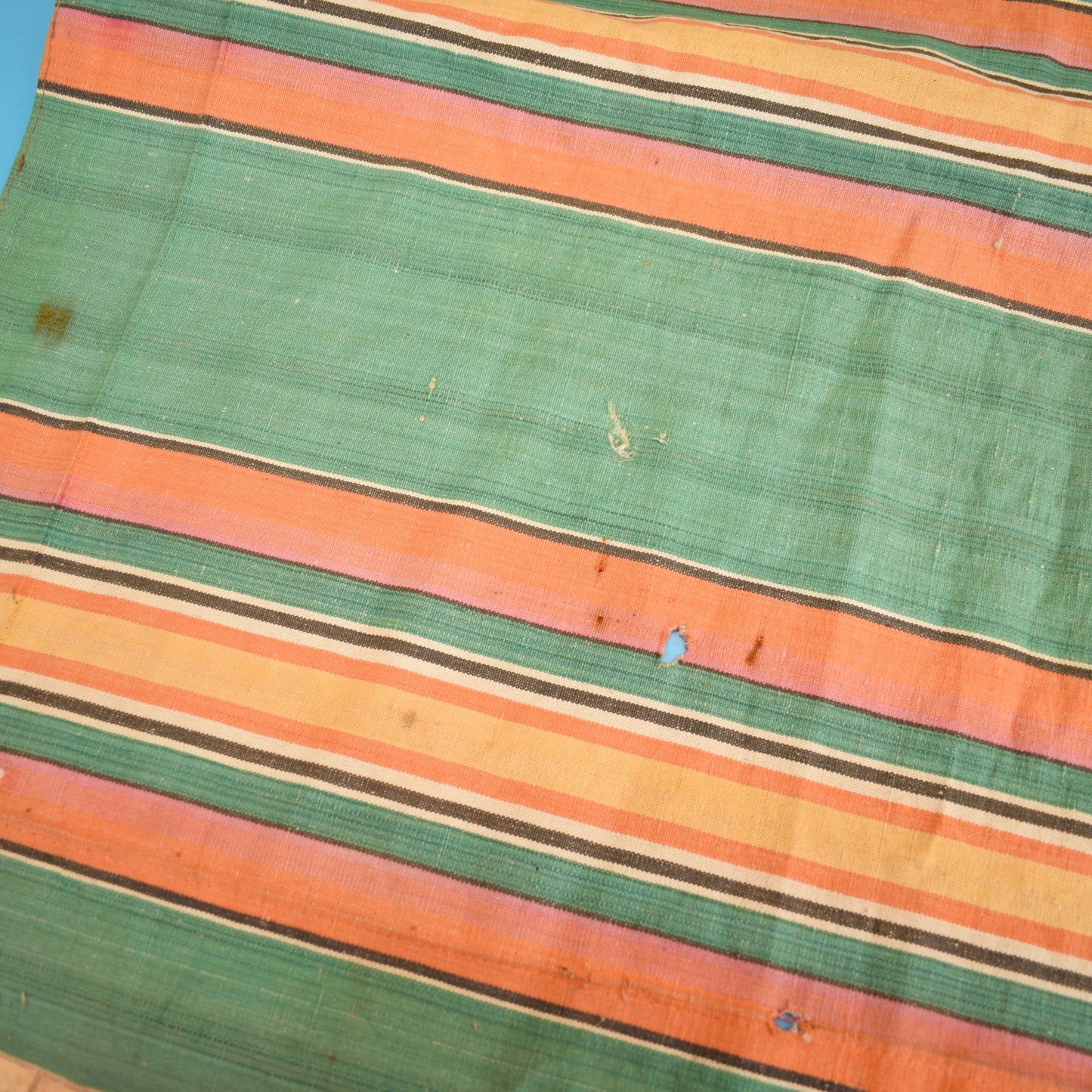 Vintage 1950s Deckchair Canvas / Beach Curtains / Craft - Stripes by Vintage