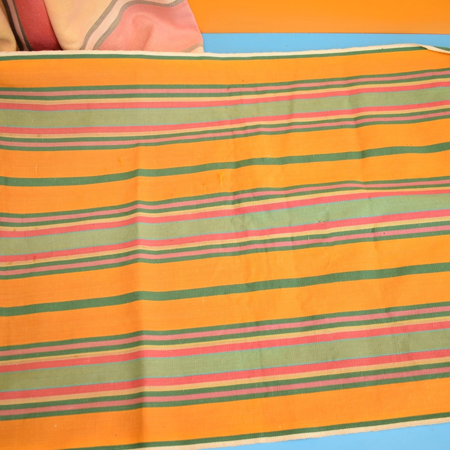 Vintage 1950s Deckchair Canvas / Beach Curtains / Craft - Stripes by Vintage