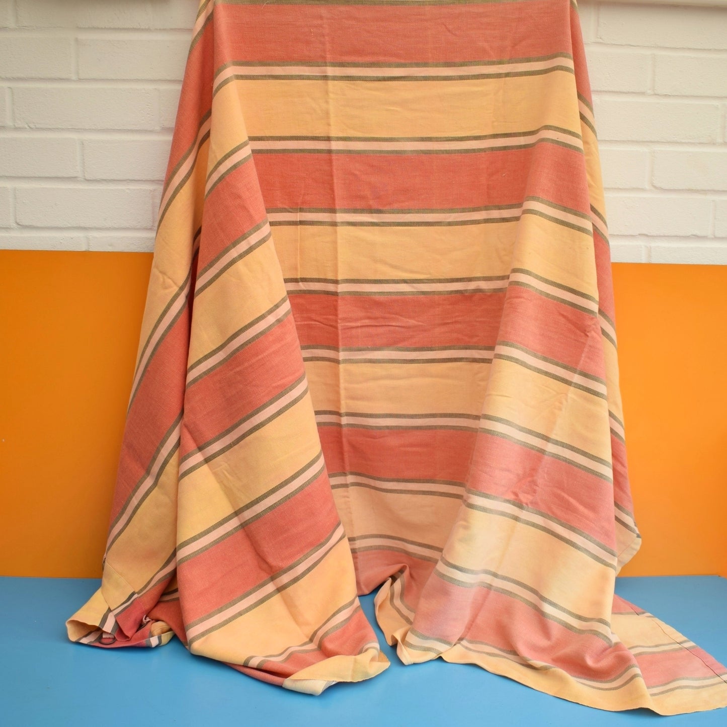 Vintage 1950s Deckchair Canvas / Beach Curtains / Craft - Stripes by Vintage