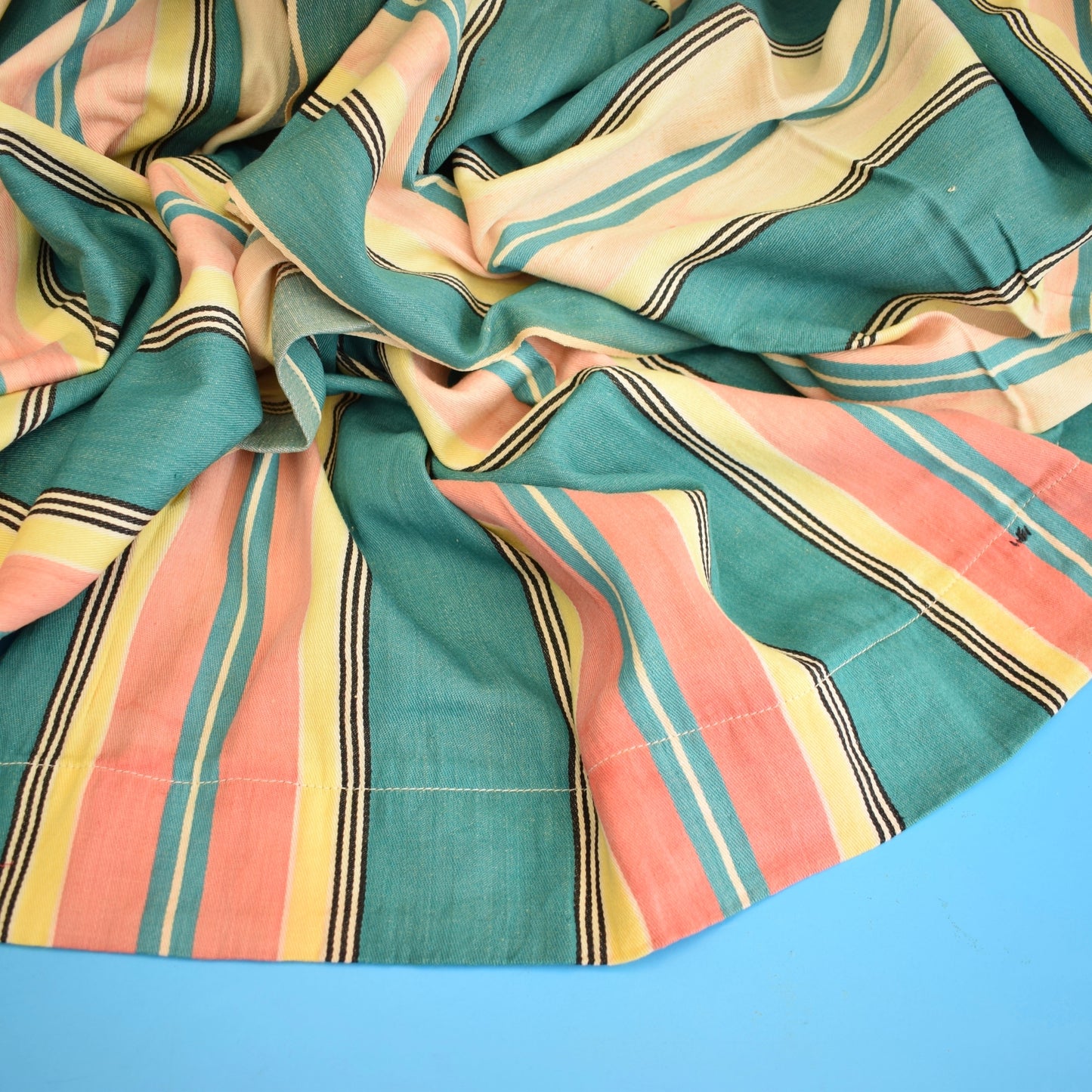 Vintage 1950s Deckchair Canvas / Beach Curtains / Craft - Stripes by Vintage