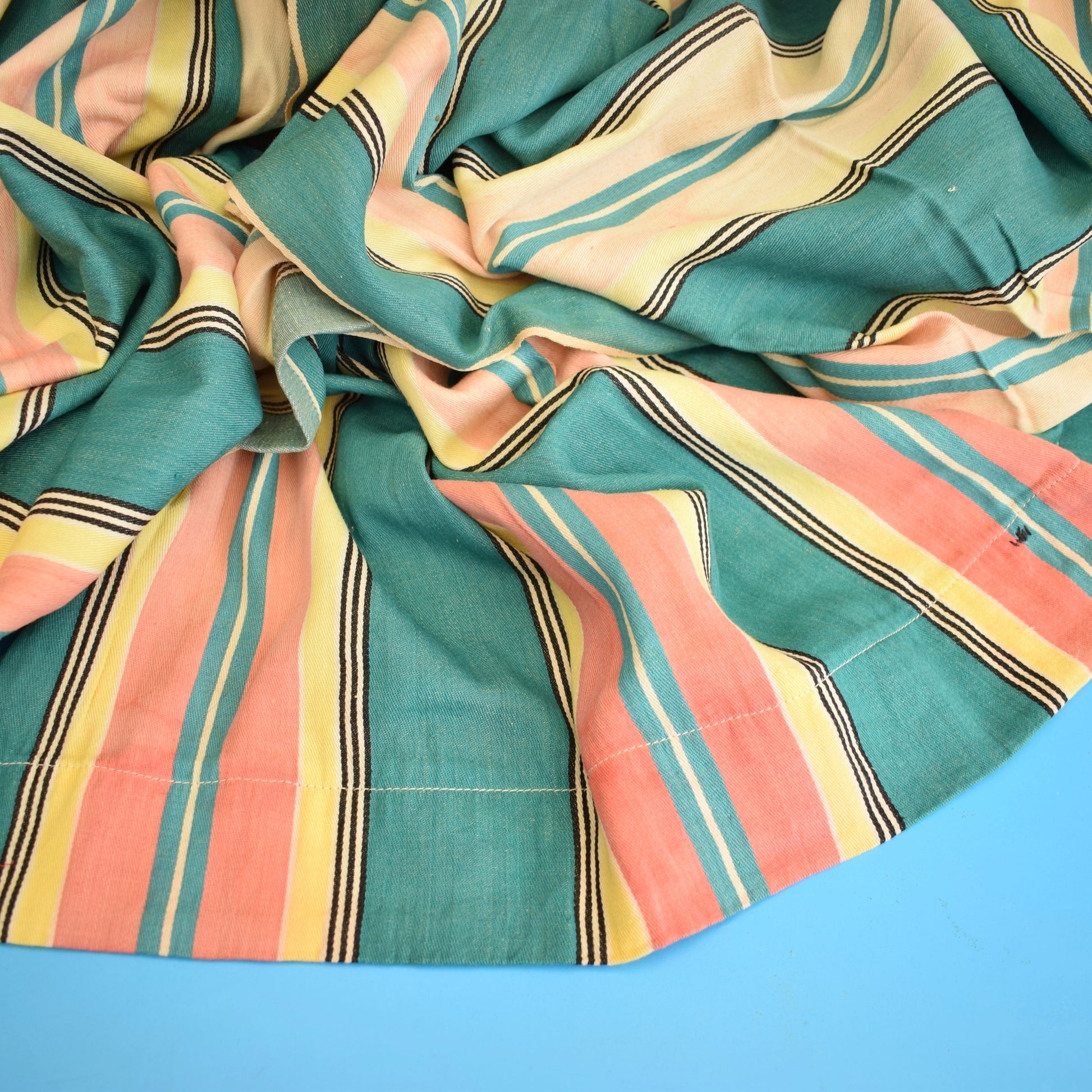 Vintage 1950s Deckchair Canvas / Beach Curtains / Craft - Stripes by Vintage
