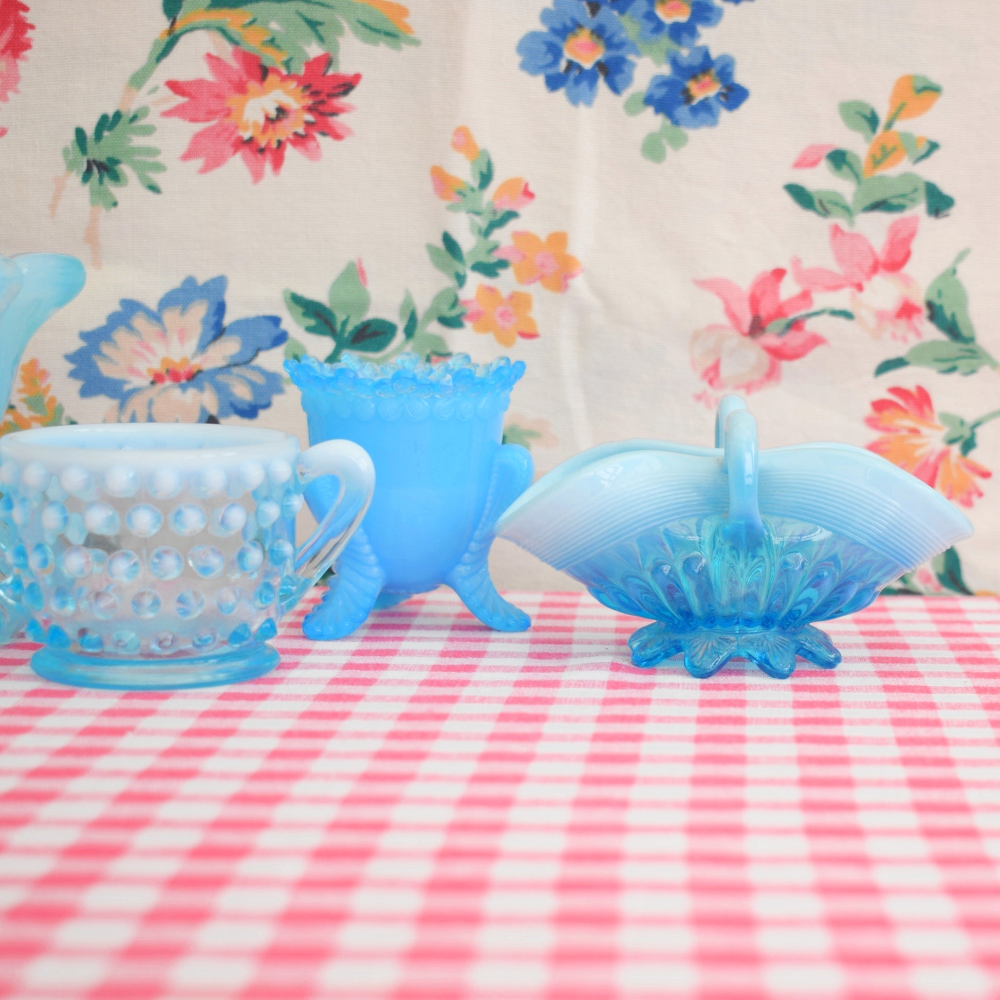 Vintage Small Glass Pieces - Blue - Fenton/ Degenhart / Davidson / French by Vintage