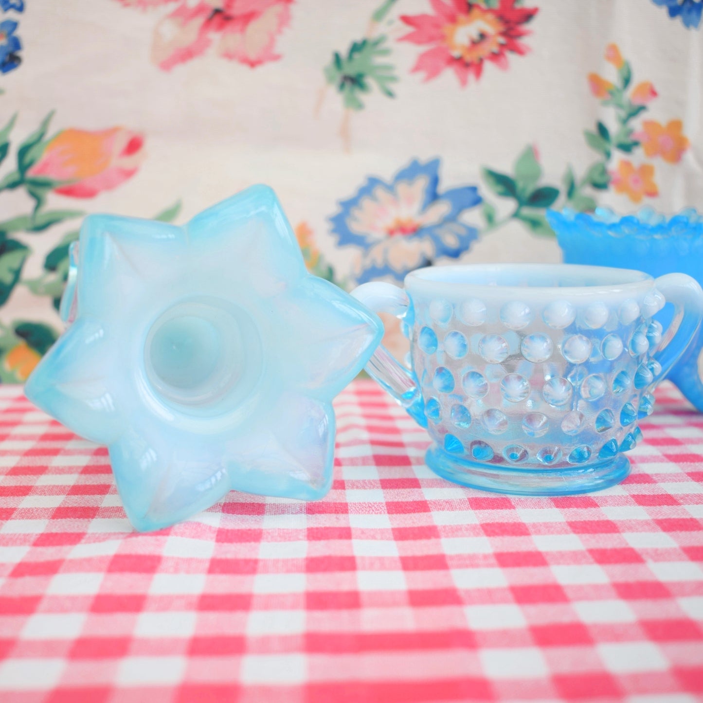 Vintage Small Glass Pieces - Blue - Fenton/ Degenhart / Davidson / French by Vintage