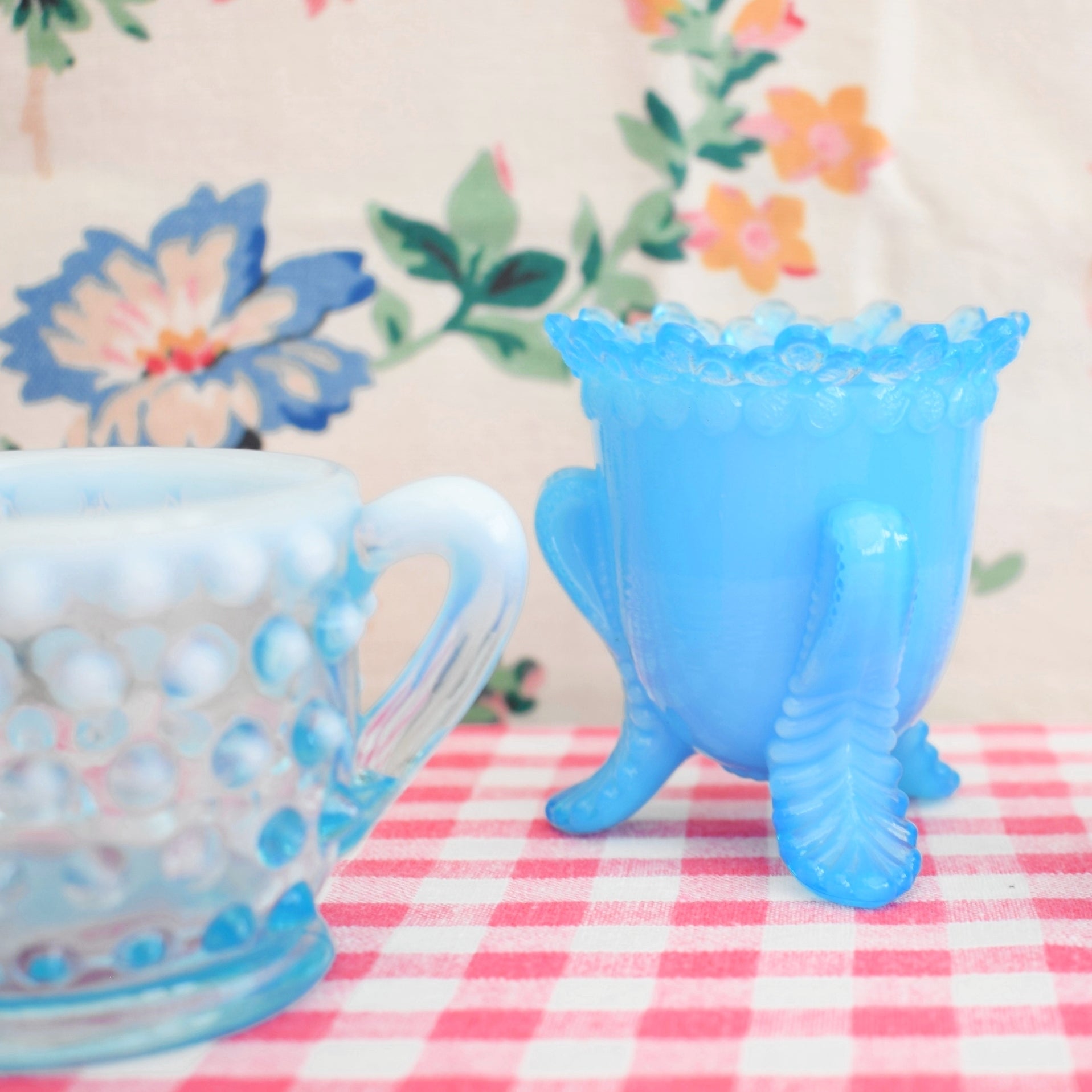 Vintage Small Glass Pieces - Blue - Fenton/ Degenhart / Davidson / French by Vintage