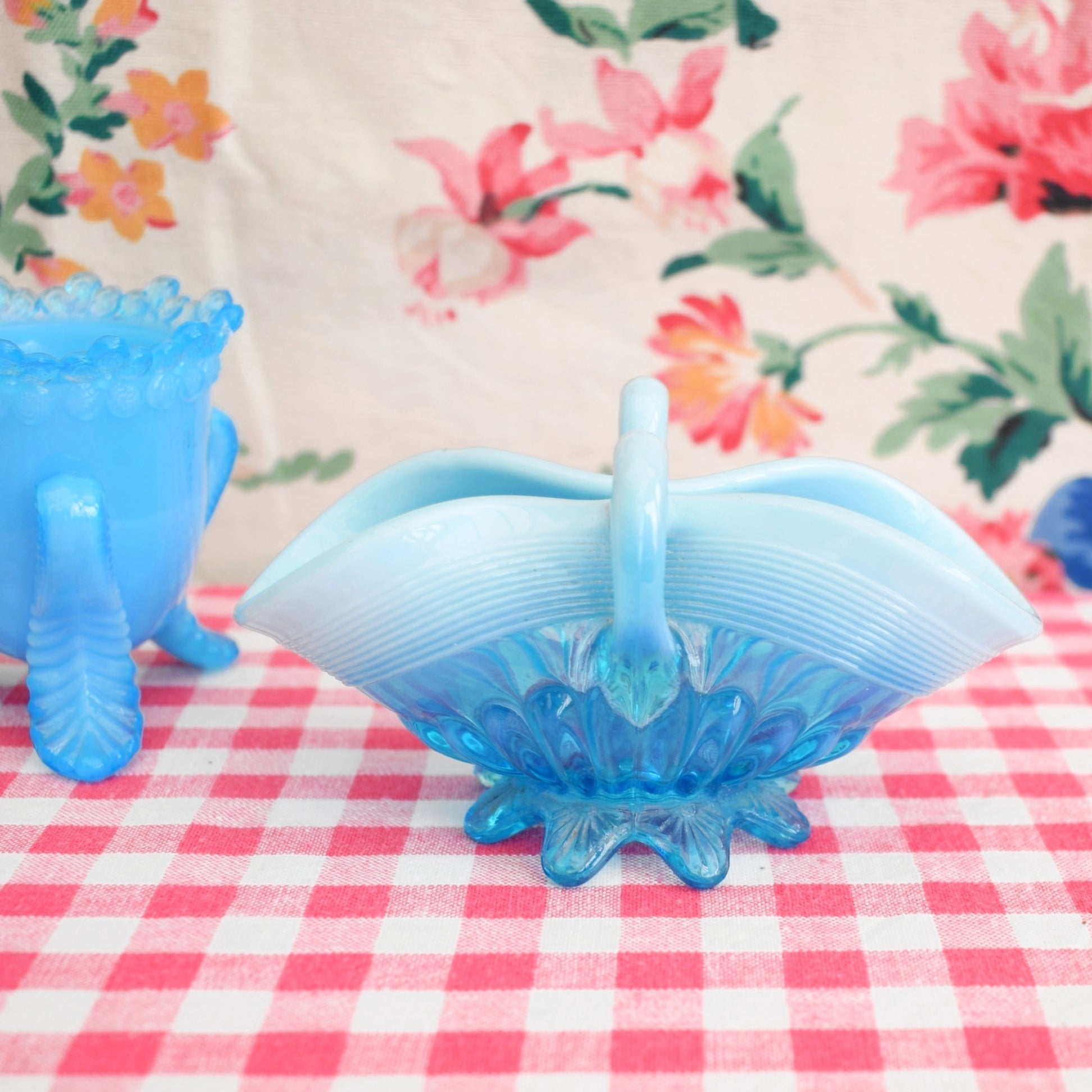 Vintage Small Glass Pieces - Blue - Fenton/ Degenhart / Davidson / French by Vintage