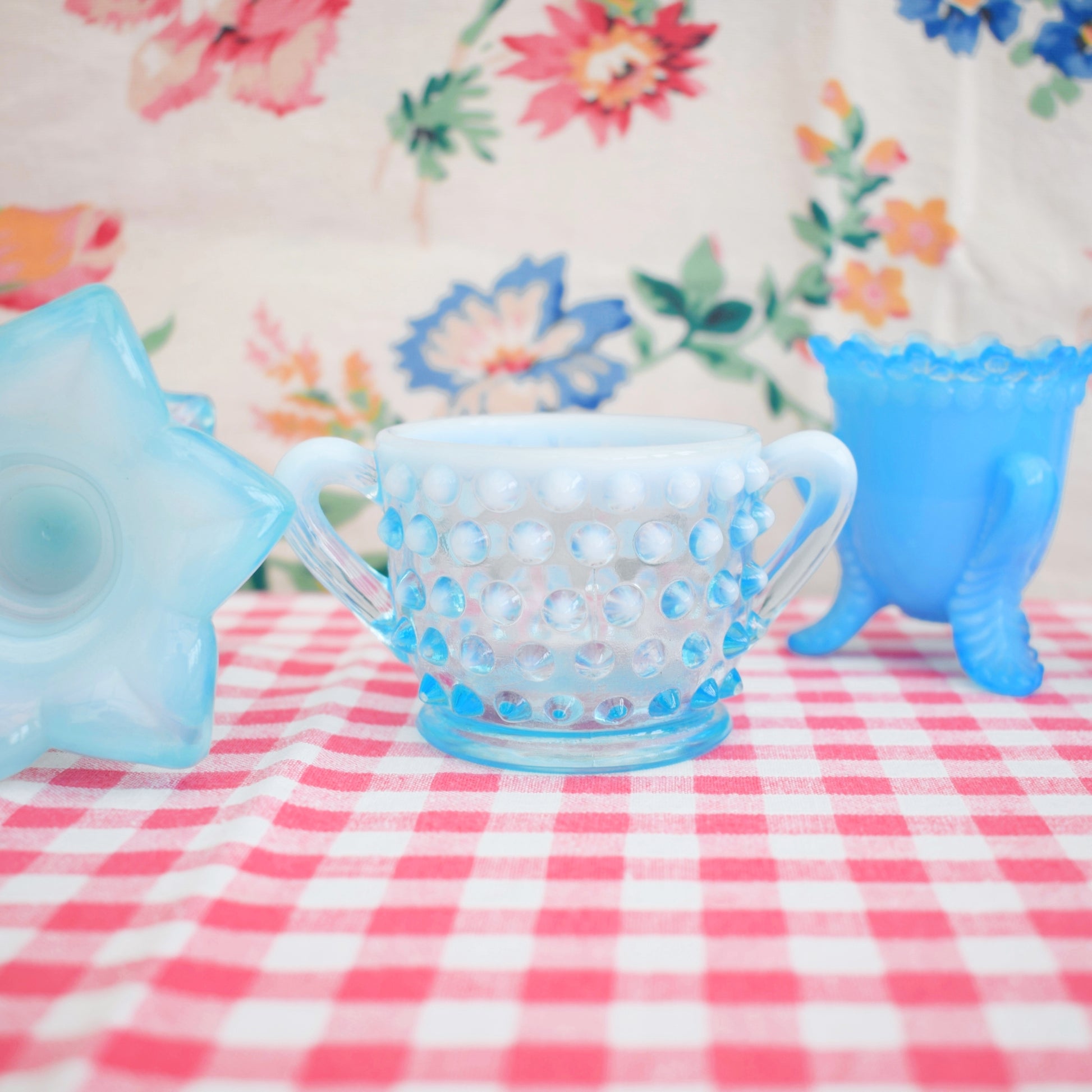 Vintage Small Glass Pieces - Blue - Fenton/ Degenhart / Davidson / French by Vintage