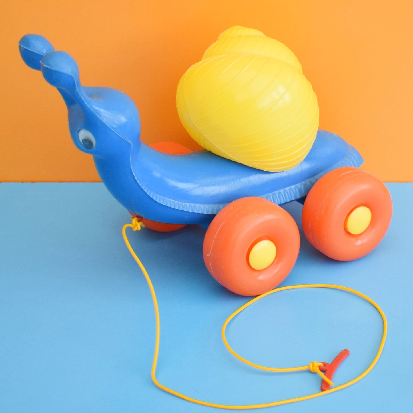 Vintage 1960s Pull Along Snail With Wheels - Russian