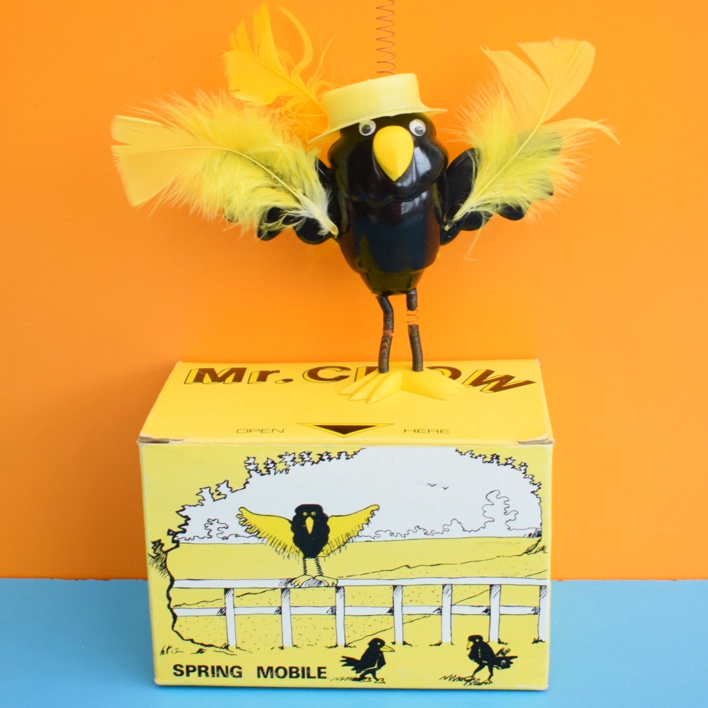 Vintage 1960s Mr Crow Spring Mobile - Wupper- Boxed
