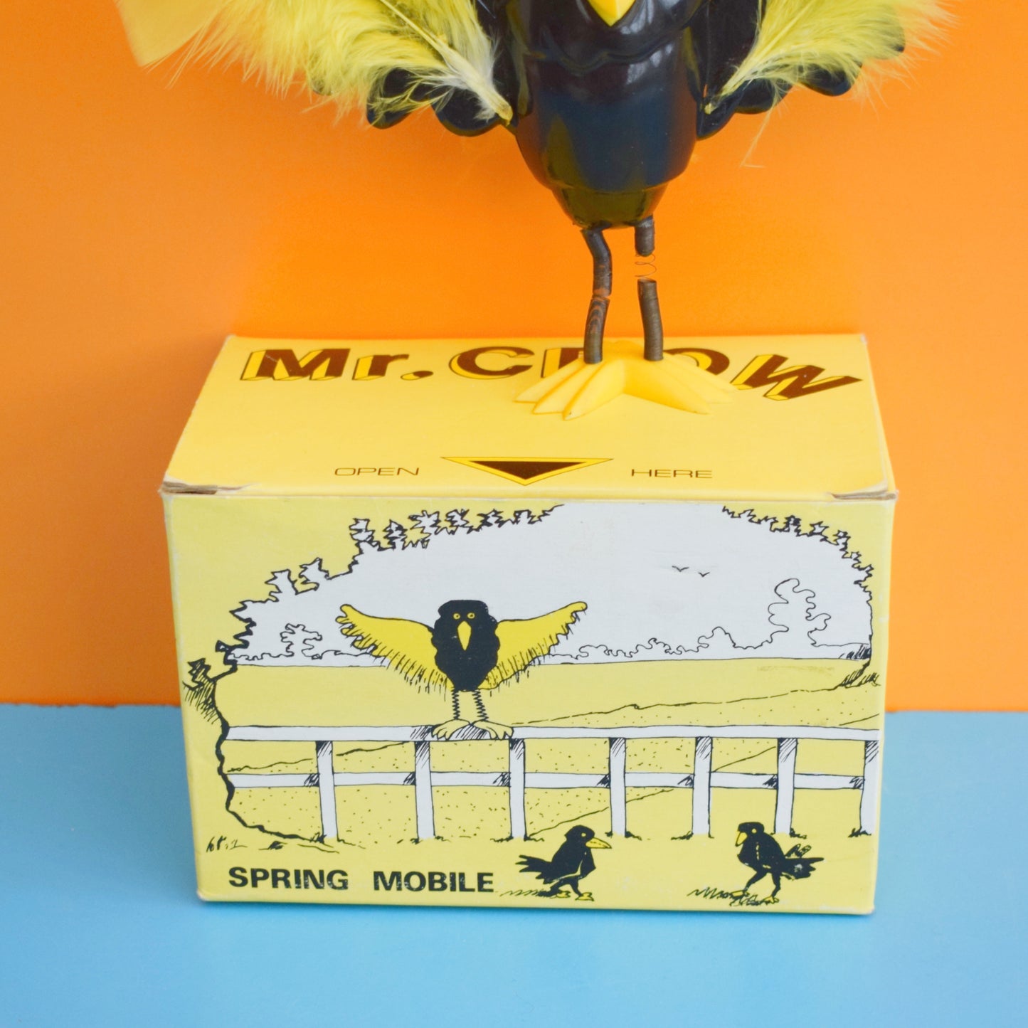 Vintage 1960s Mr Crow Spring Mobile - Wupper- Boxed
