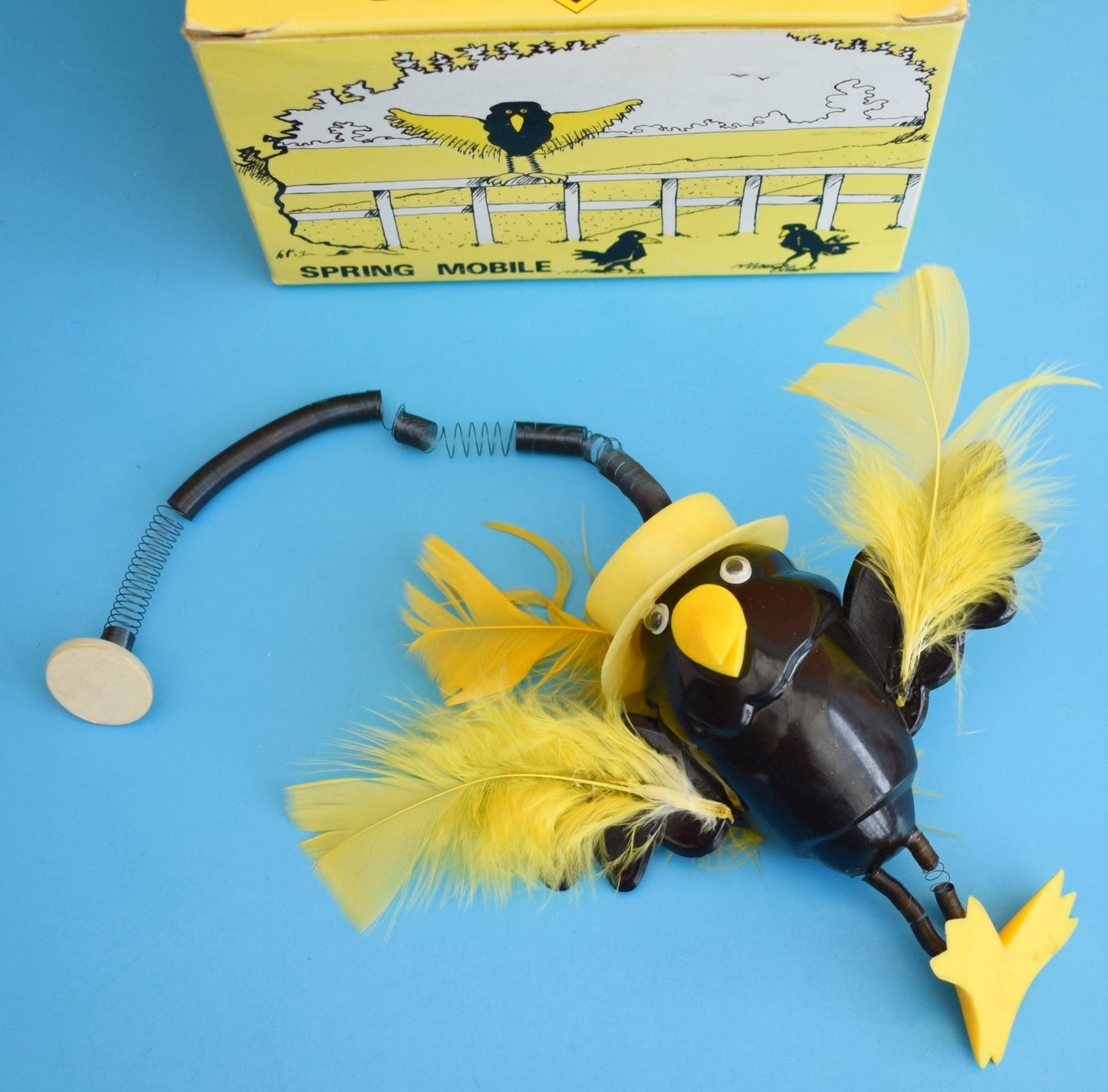 Vintage 1960s Mr Crow Spring Mobile - Wupper- Boxed