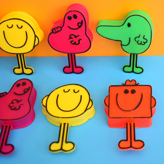 Vintage 1980s Mr Men Lolly Moulds / Ice Lollies - 2 Sets