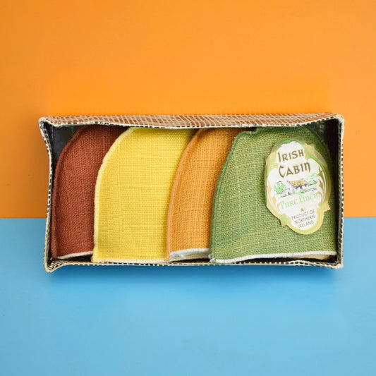 Vintage 1970s Egg Cosies - Earthy Colours - Boxed x4