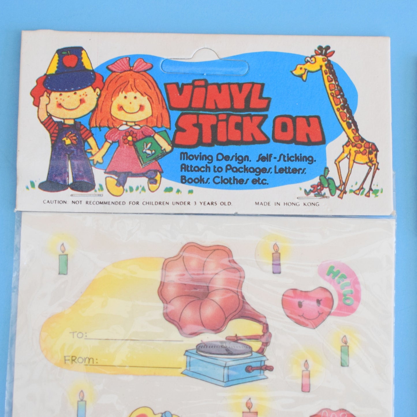 Vintage 1970s Kitsch Vinyl Stickers x2 Packs
