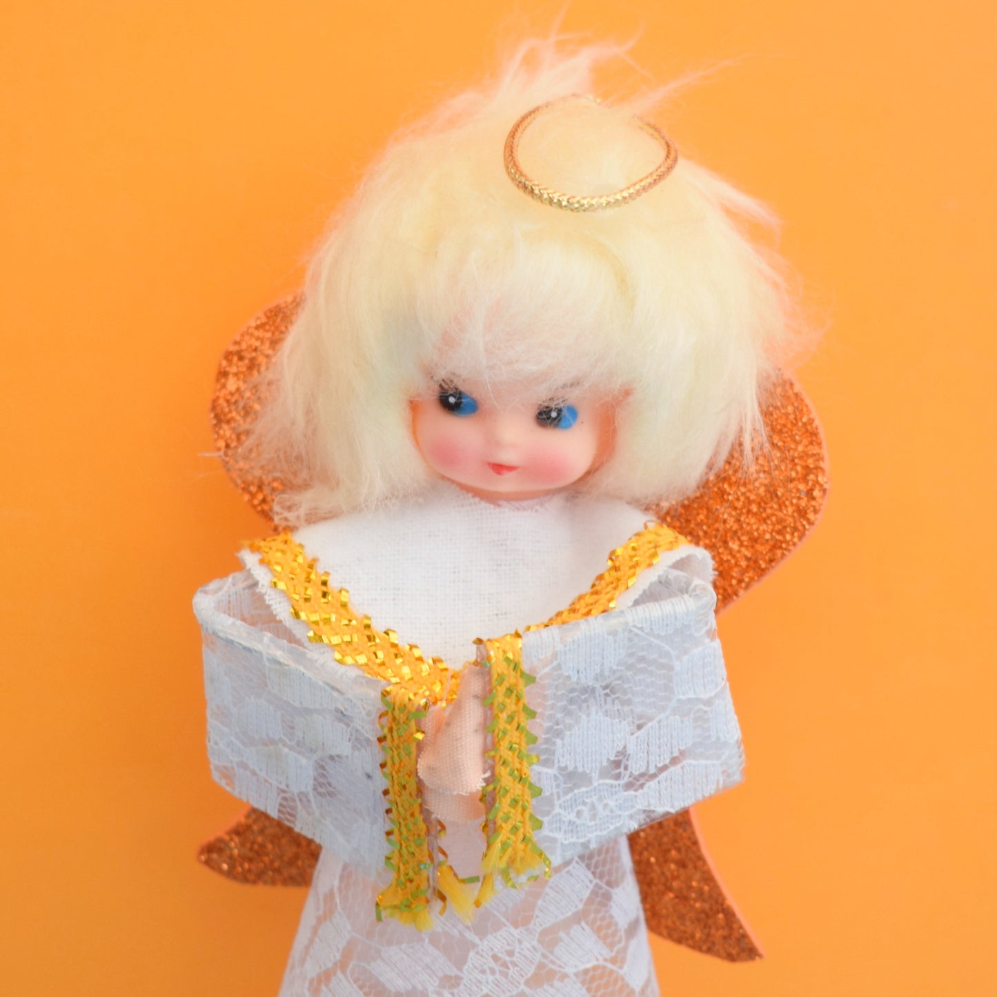 Vintage 1970s Kitsch Angel / Fairy Figure - Glittery