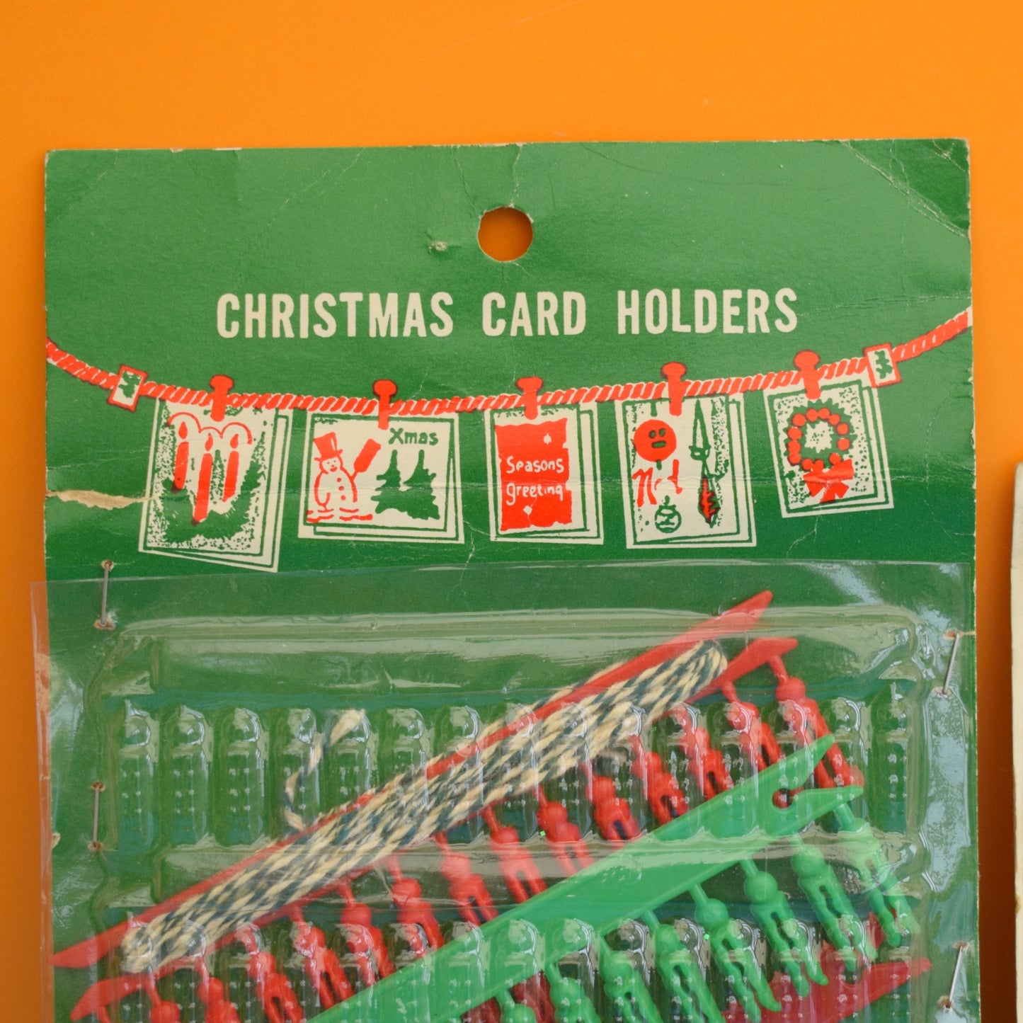 Vintage 1970s Christmas Card Hangers / Pegs - Craft Use ?