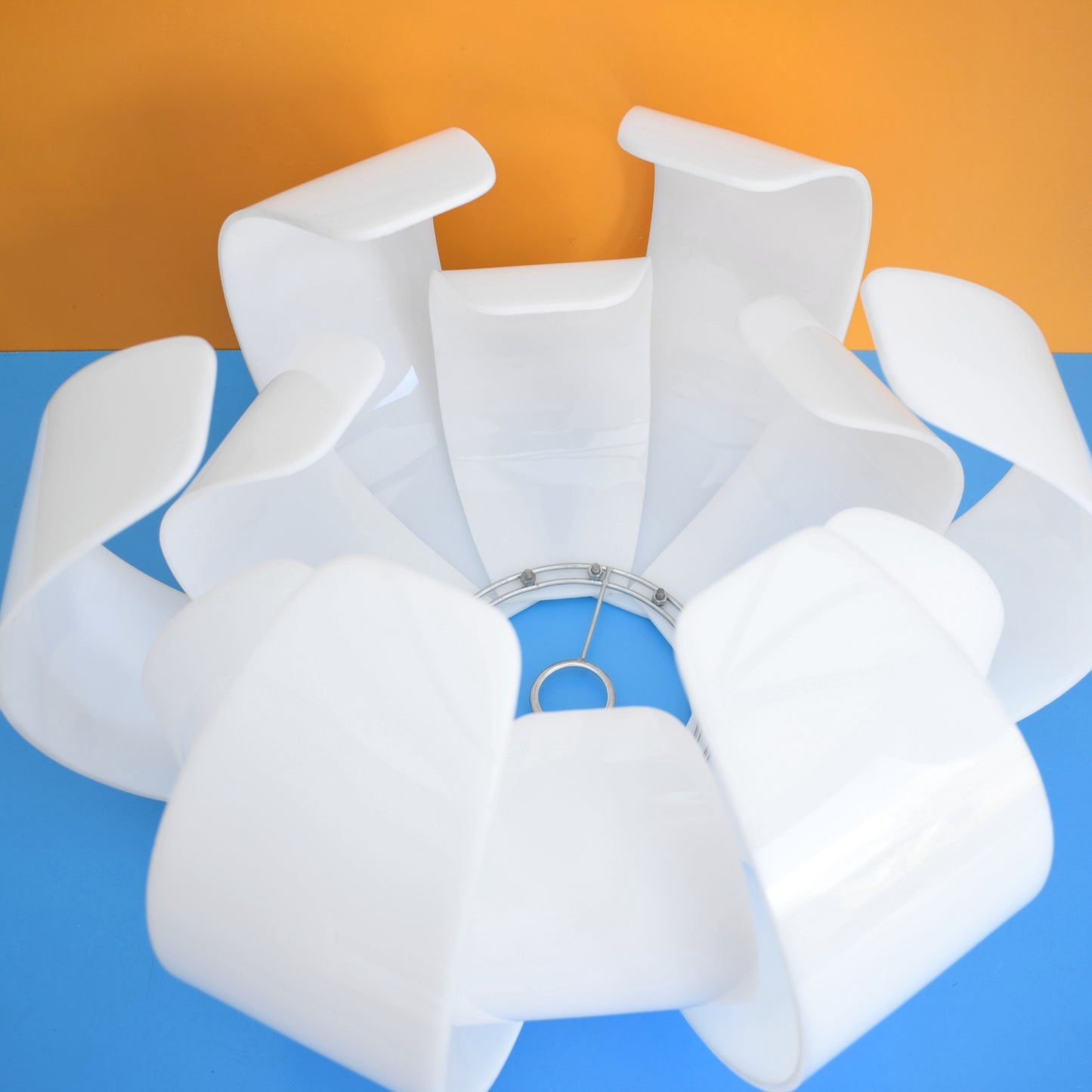 Vintage 1960s Perspex Lotus Light Shades - White (3 Available)