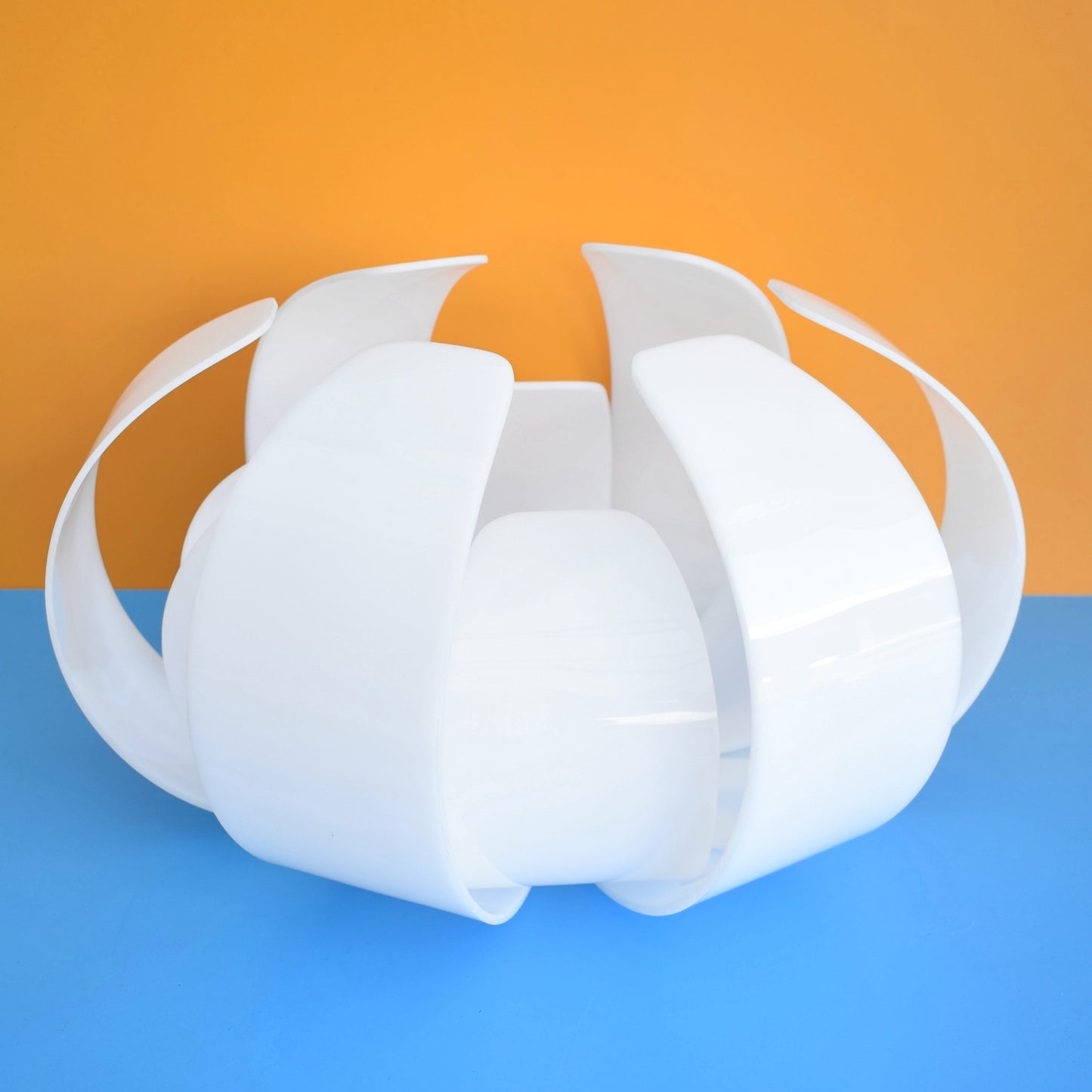 Vintage 1960s Perspex Lotus Light Shades - White (3 Available)