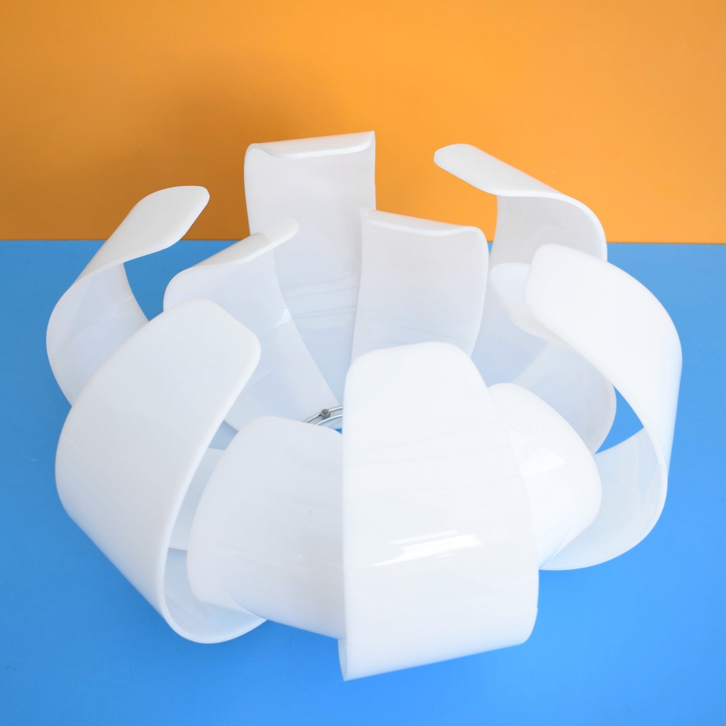 Vintage 1960s Perspex Lotus Light Shades - White (3 Available)