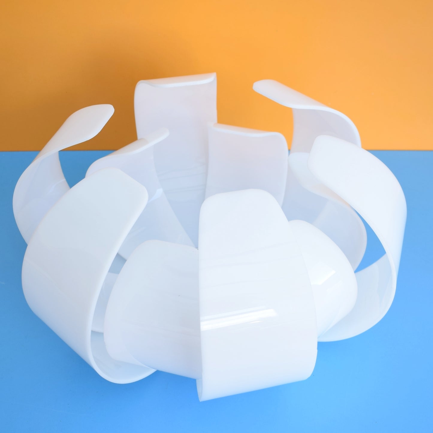 Vintage 1960s Perspex Lotus Light Shades - White (3 Available)