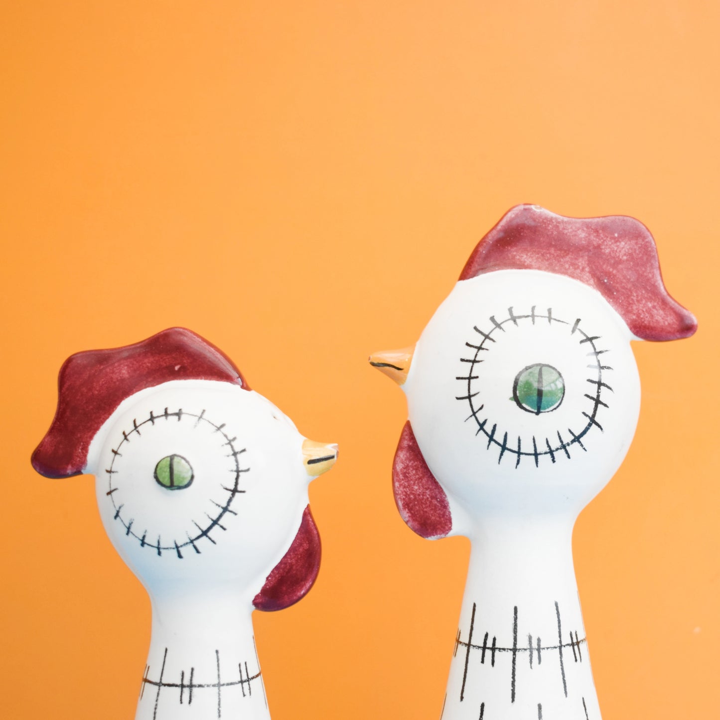 Vintage 1950s Italian Ceramic Rooster / Chicken Salt & Pepper - Montrose Bitossi