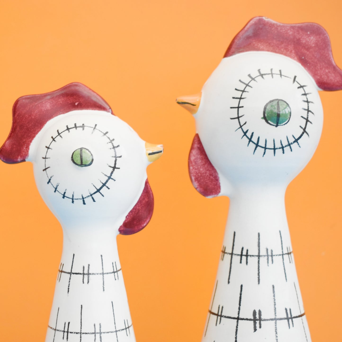 Vintage 1950s Italian Ceramic Rooster / Chicken Salt & Pepper - Montrose Bitossi