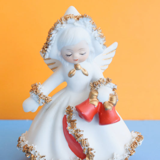 Vintage 1950s Ceramic Angel Candle Holders- Napco