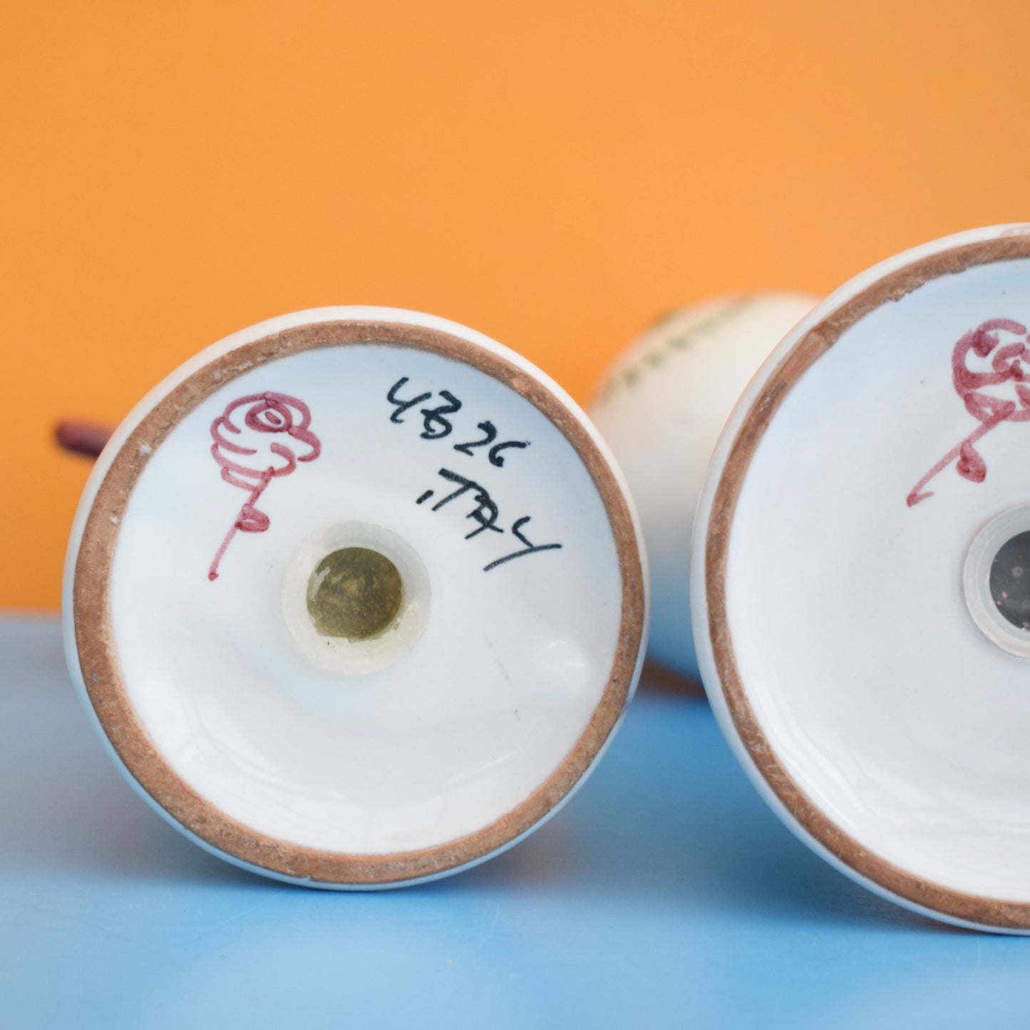 Vintage 1950s Italian Ceramic Rooster / Chicken Salt & Pepper - Montrose Bitossi