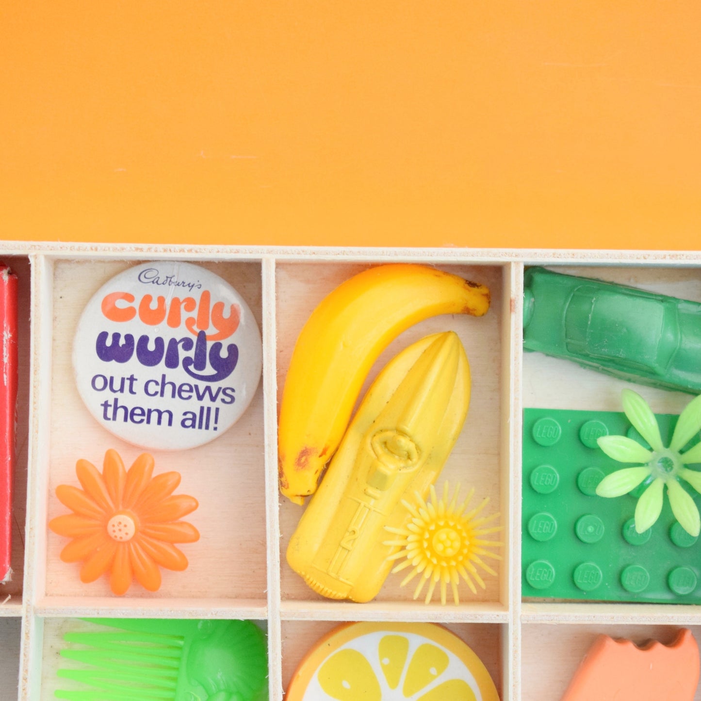 Vintage Tiny Wooden Display Case & Amazing Vintage Contents by Pineapple Retro