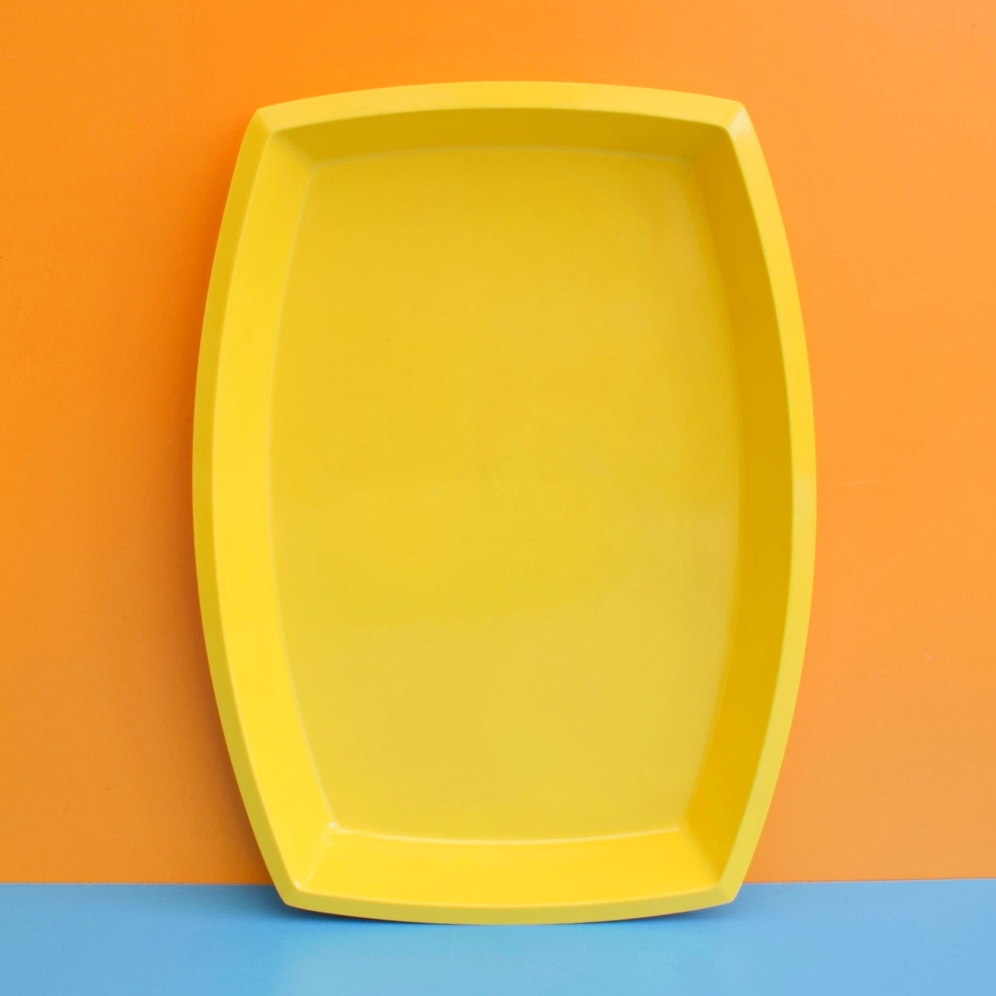 Vintage 1970s Italian Melamine Plastic Plates & Bowls - Canary Yellow . by Pineapple Retro