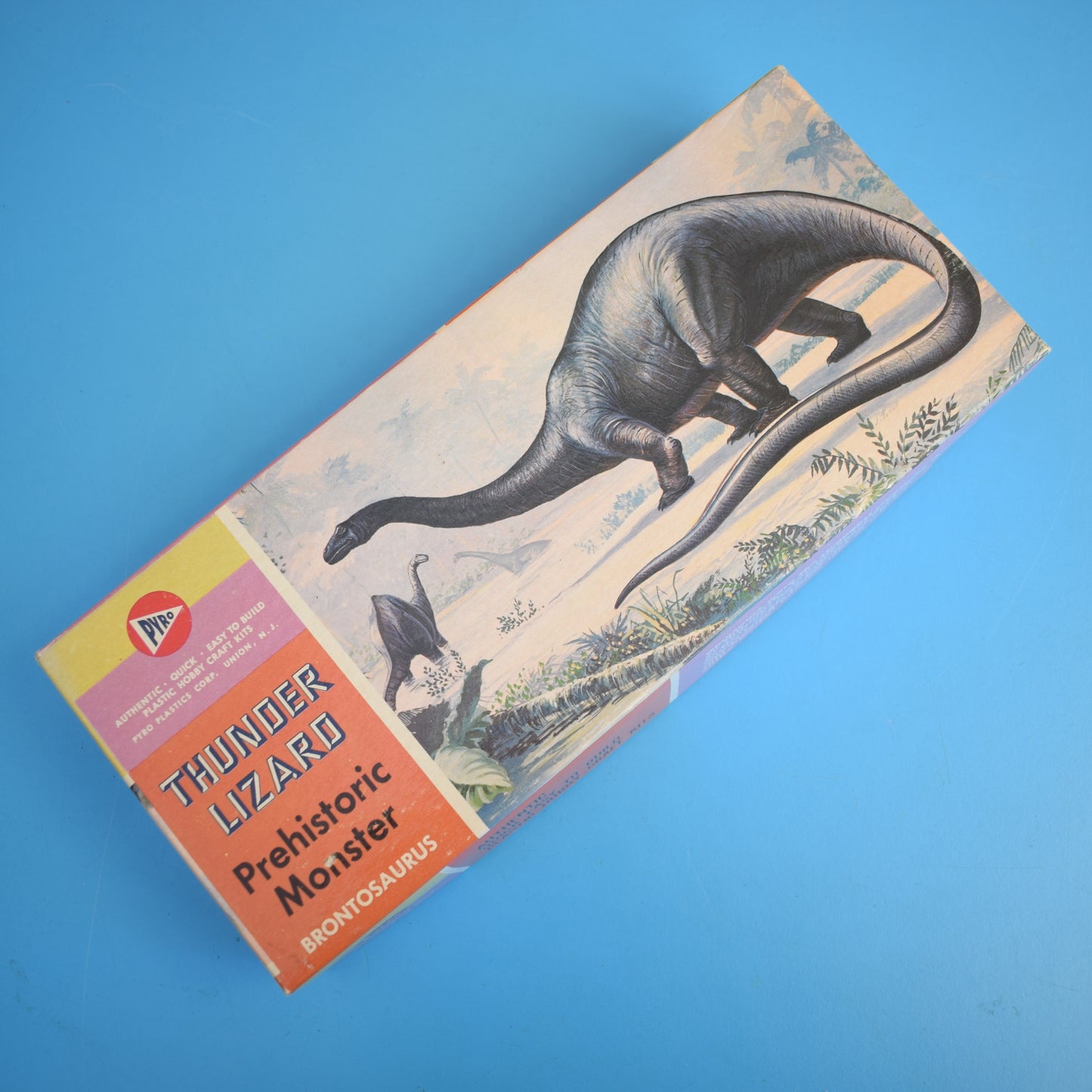 Vintage 1960s Empty Dinosaur Model Boxes x2 - Pyro