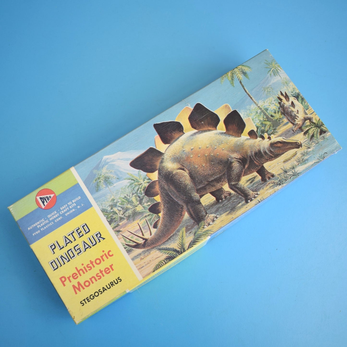 Vintage 1960s Empty Dinosaur Model Boxes x2 - Pyro