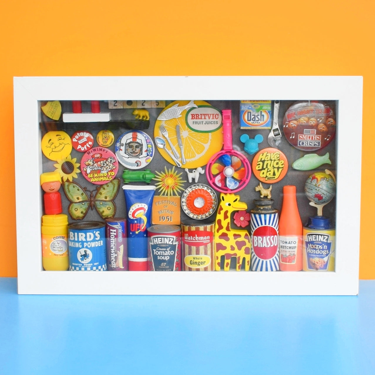 Vintage Mixed Wooden Display Box & Amazing Vintage Contents by Pineapple Retro