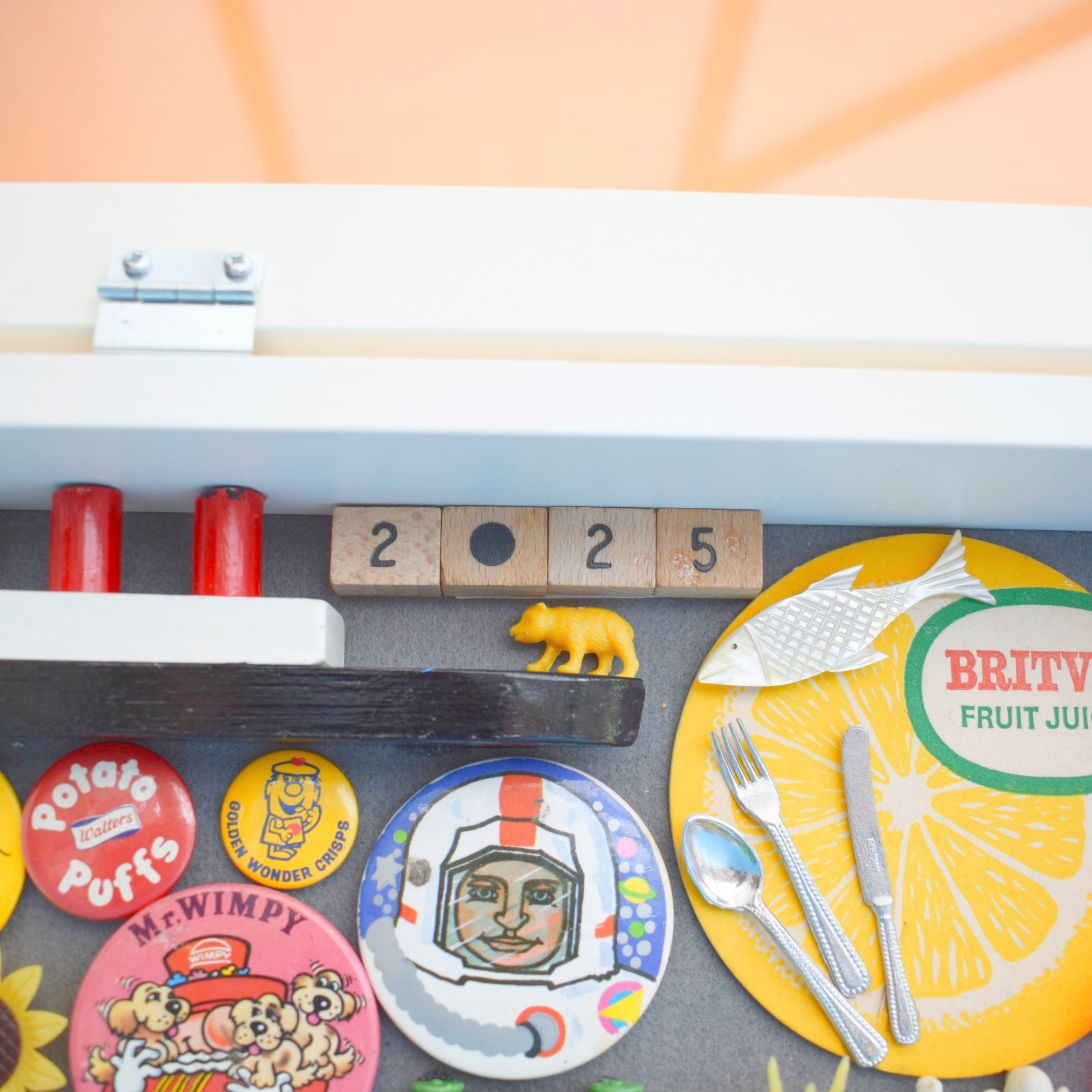 Vintage Mixed Wooden Display Box & Amazing Vintage Contents by Pineapple Retro