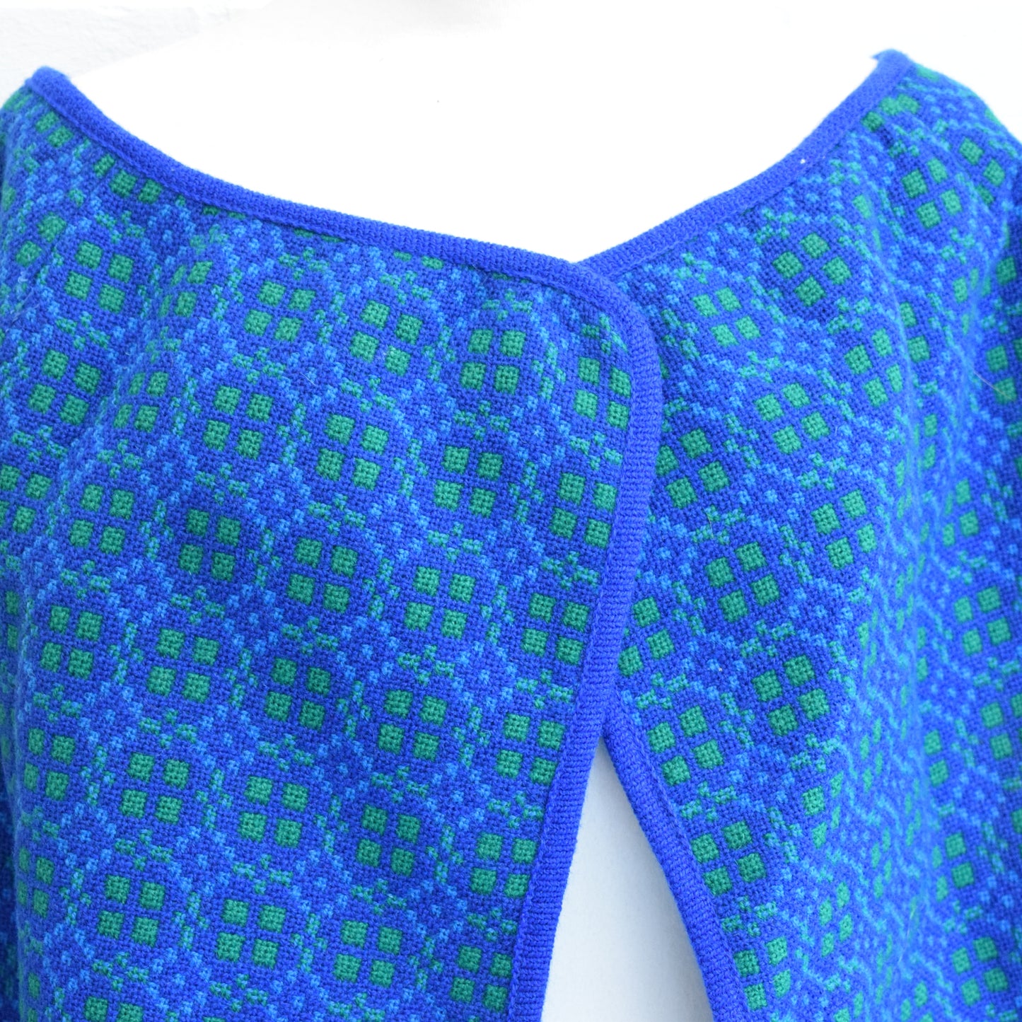 Vintage 1960s Welsh Tapestry Cape/ Skirt - Blue & Green