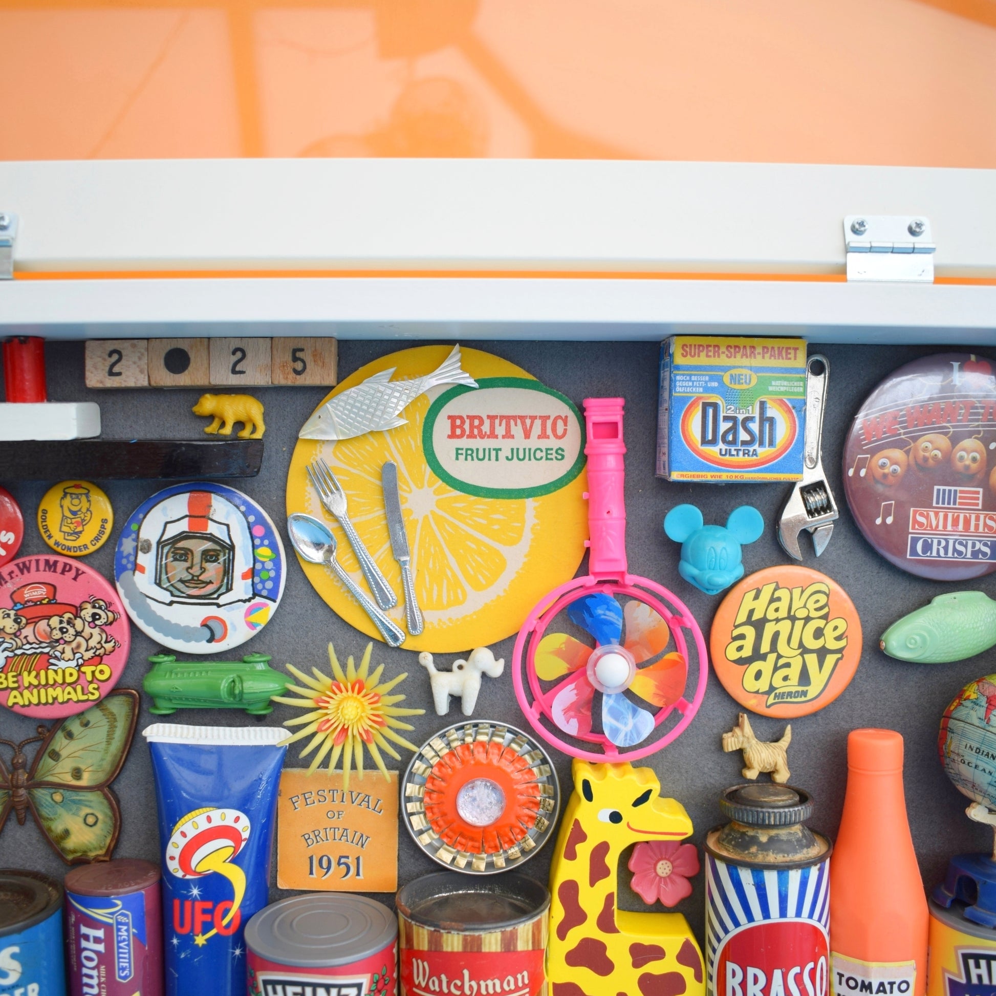 Vintage Mixed Wooden Display Box & Amazing Vintage Contents by Pineapple Retro