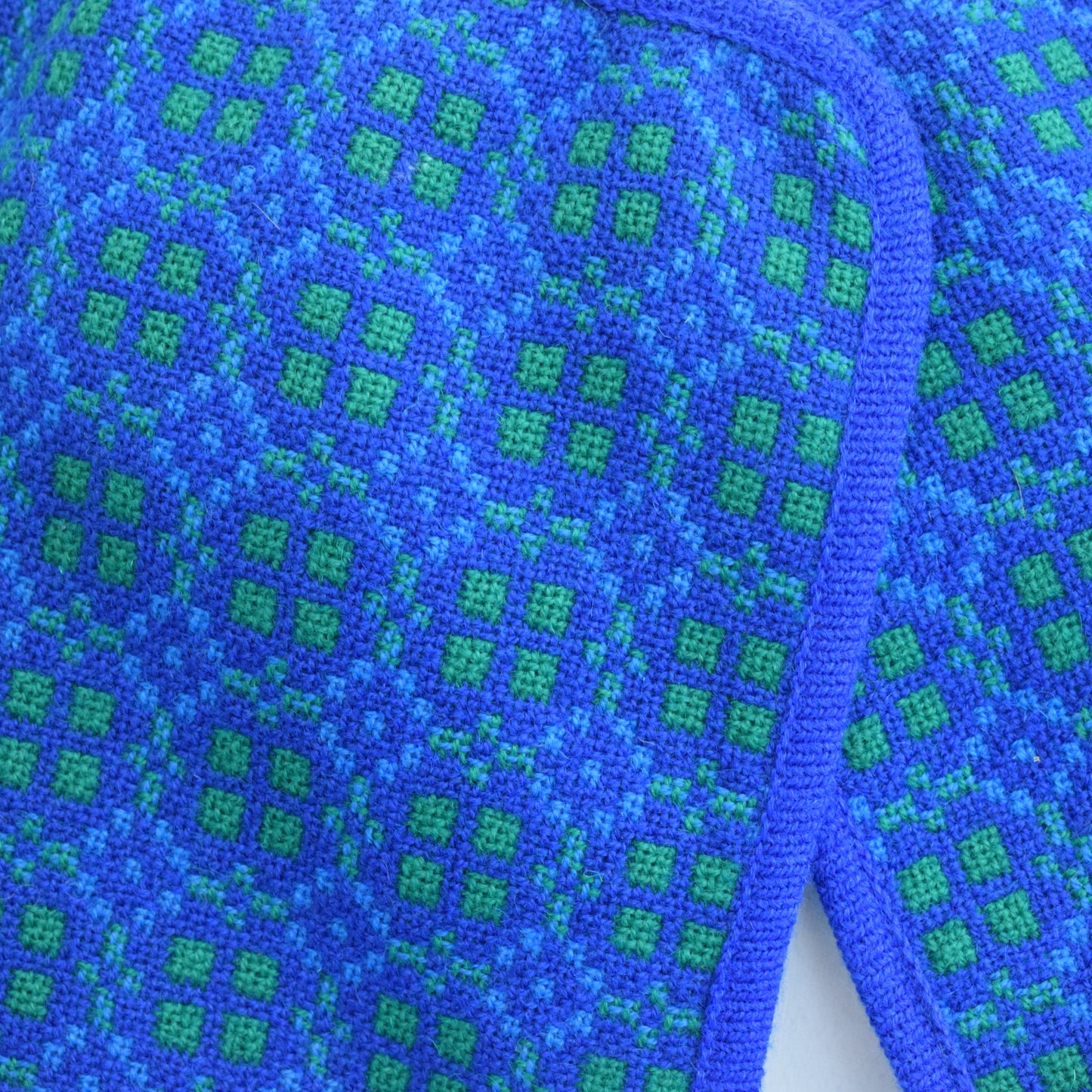 Vintage 1960s Welsh Tapestry Cape/ Skirt - Blue & Green