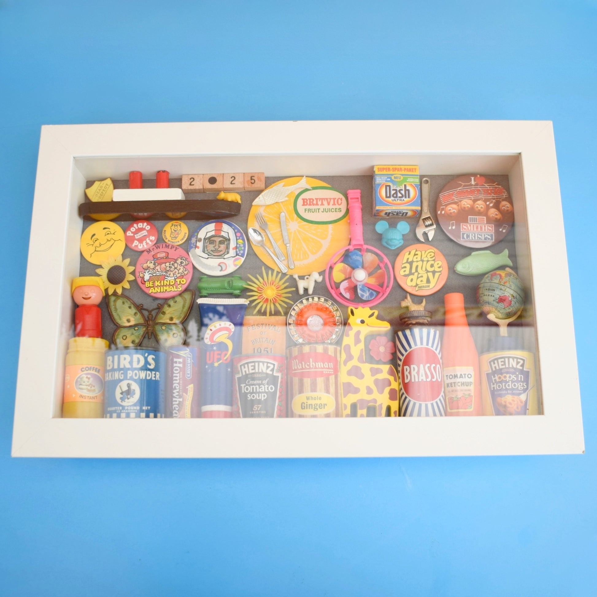 Vintage Mixed Wooden Display Box & Amazing Vintage Contents by Pineapple Retro