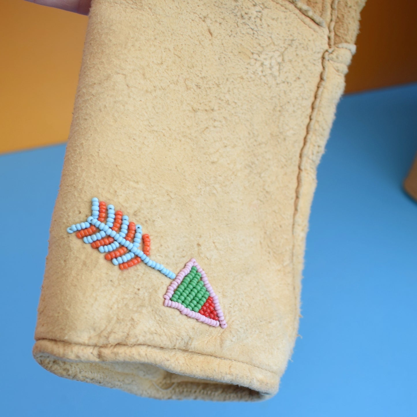 Vintage 1960s Suede, Tasselled, Beaded Jacket - American