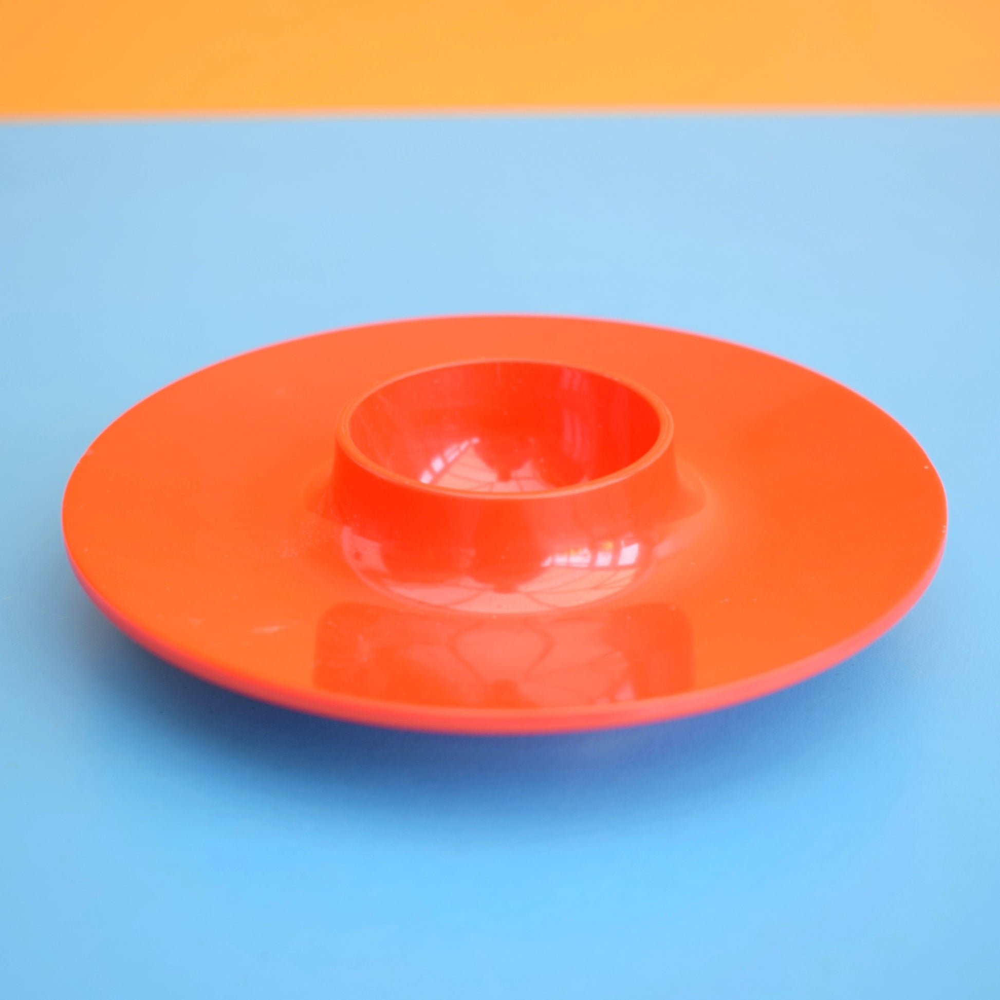 Vintage 1970s Melamine Egg Cups Plastic - Danish Rosti - Orange x2 by Pineapple Retro