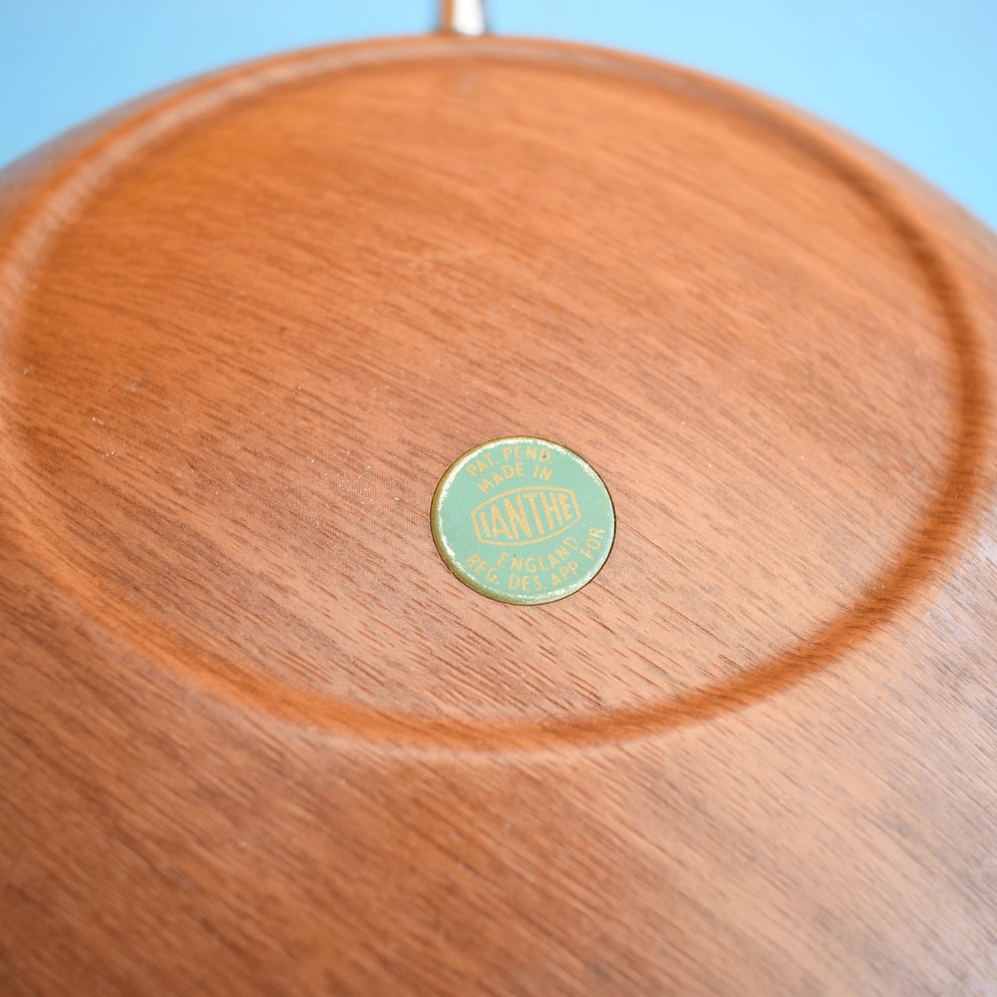 Vintage 1960s Atomic Metal  (Wood Effect) Fruit Bowl .