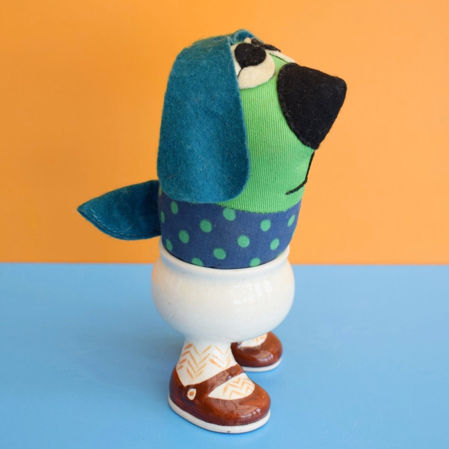 Vintage 1970s Carlton Ware Walking Egg Cup -/ Doggy Figure