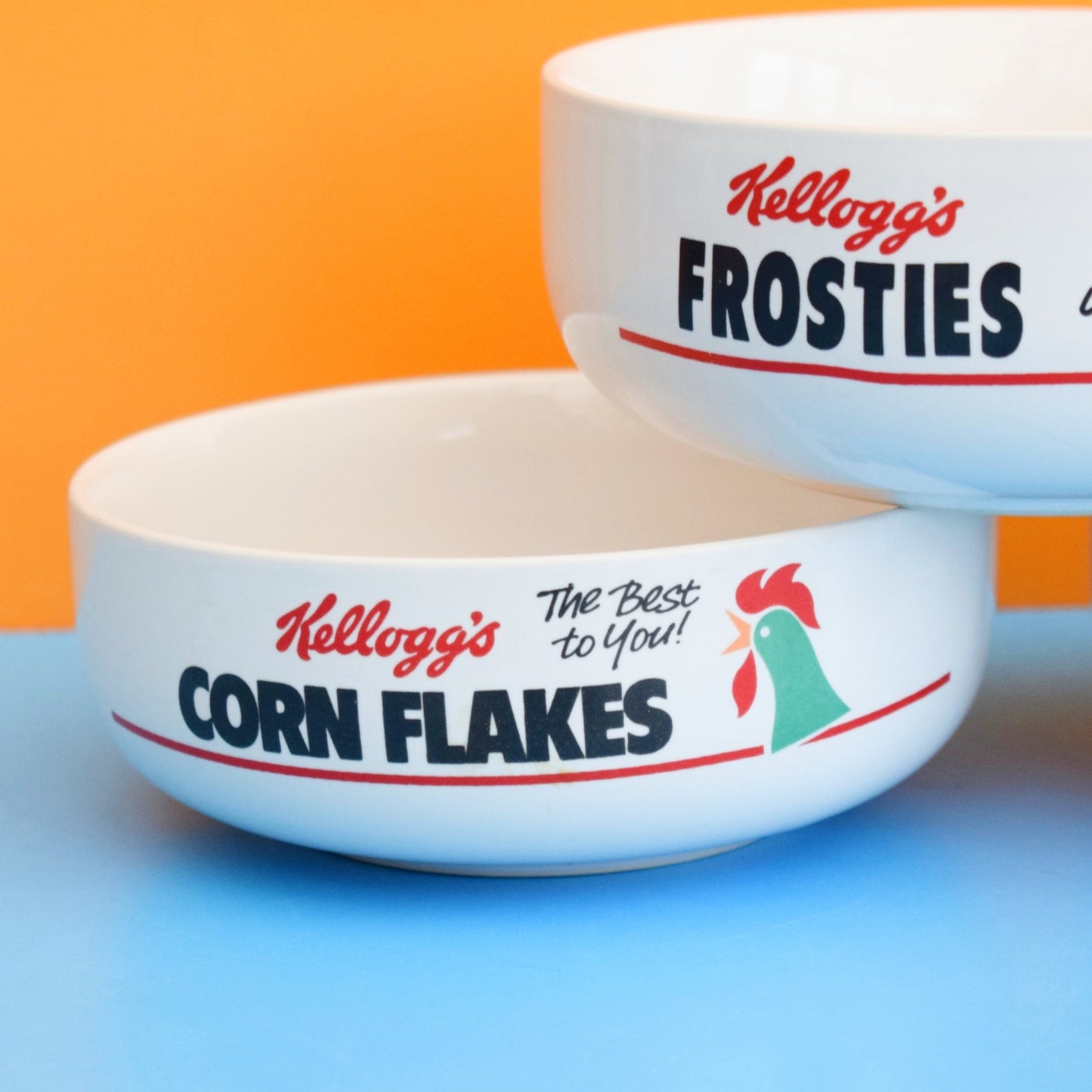 Vintage 1980s Kelloggs Cereal Bowls x3