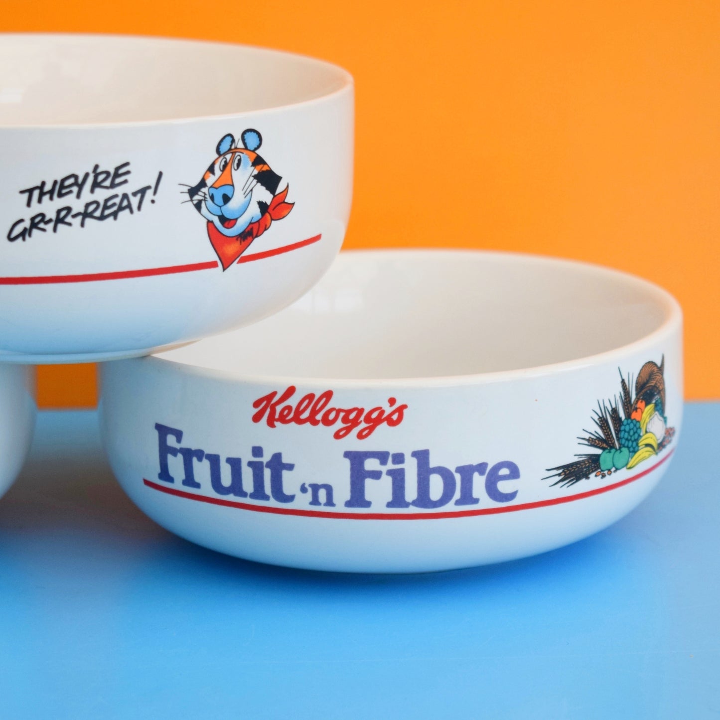 Vintage 1980s Kelloggs Cereal Bowls x3