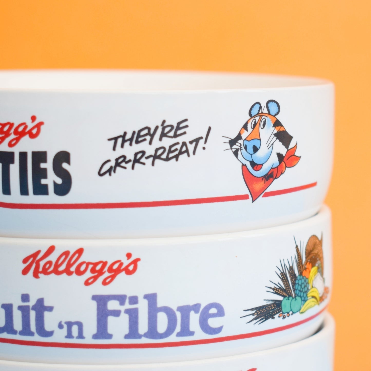 Vintage 1980s Kelloggs Cereal Bowls x3