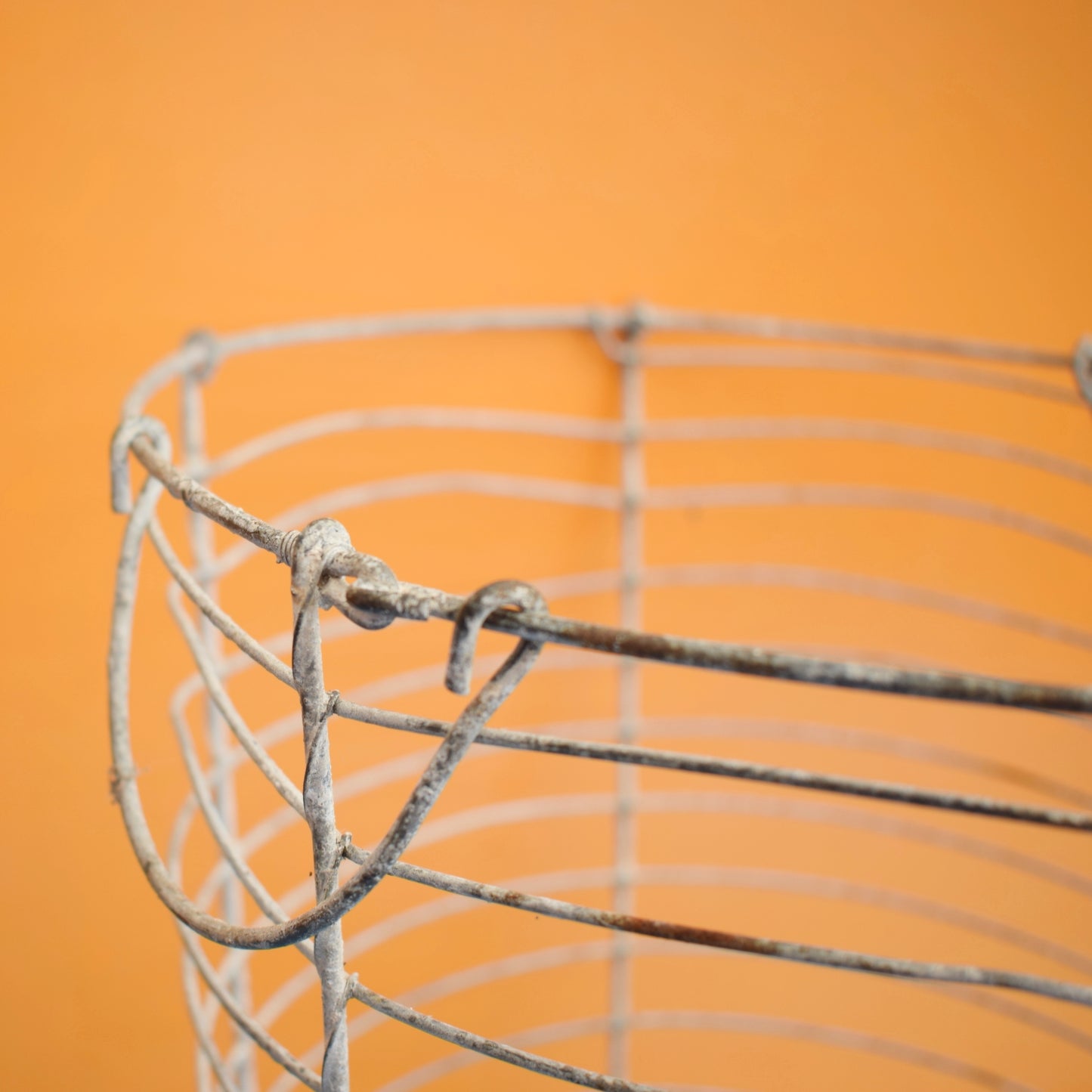 Vintage 1950s Wire Storage Basket - Galvanised by Pineapple Retro