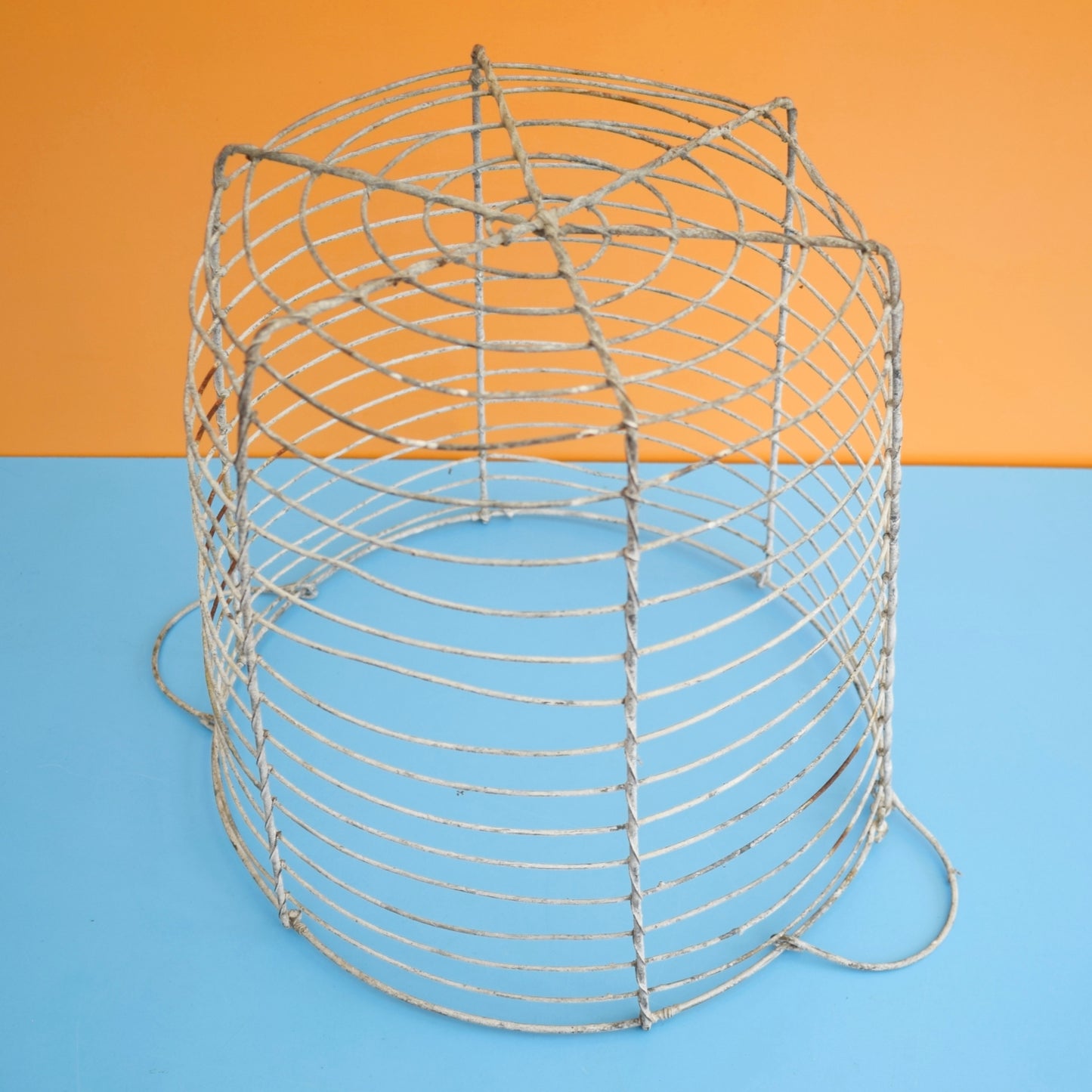 Vintage 1950s Wire Storage Basket - Galvanised by Pineapple Retro